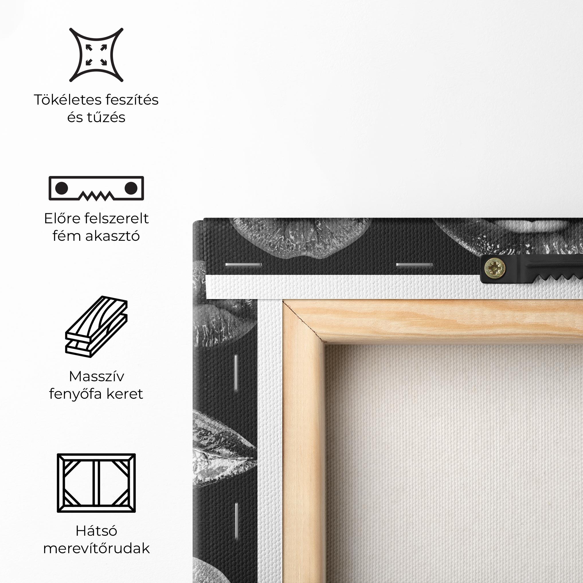 Vászonkép Grey Lips Collage mockup 5