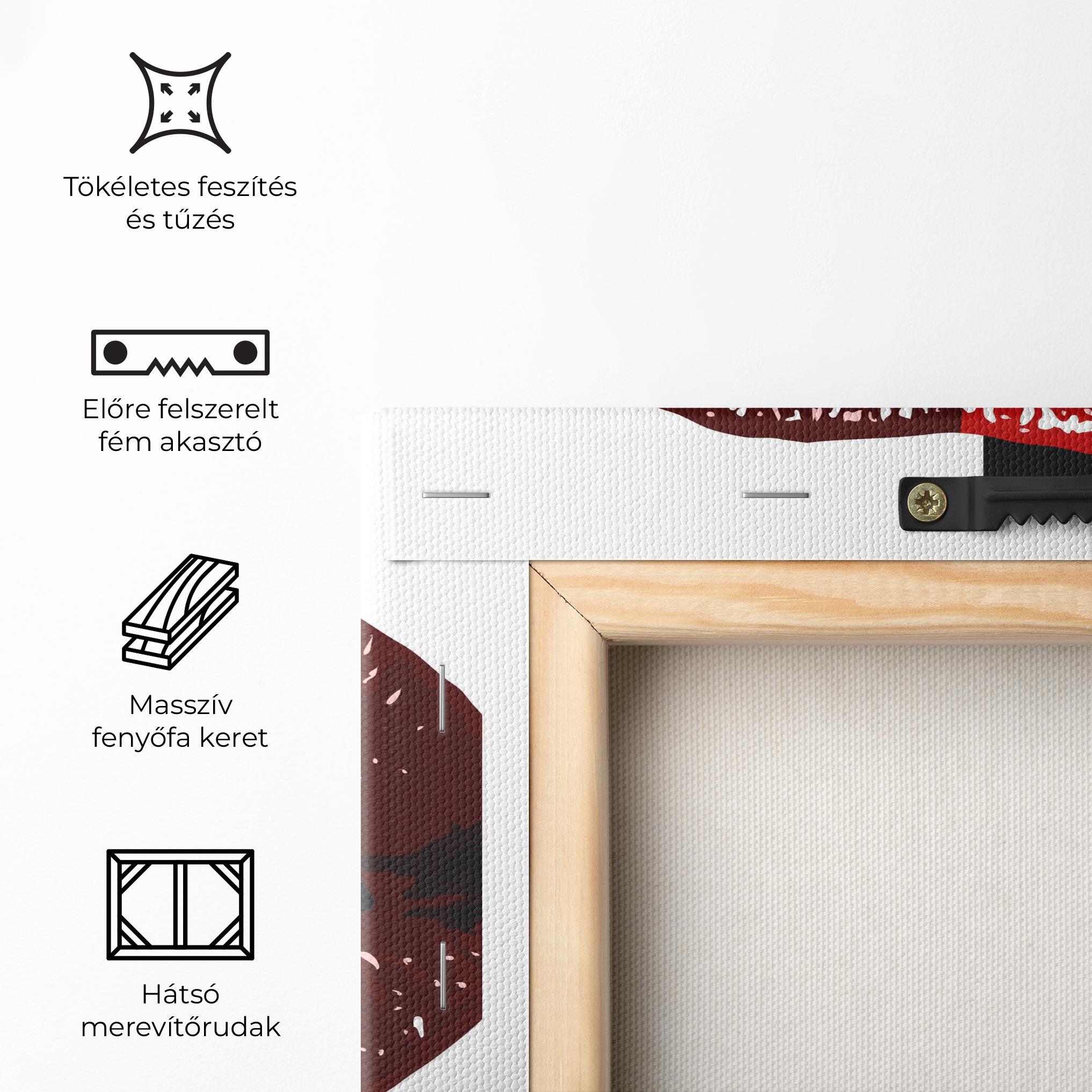 Vászonkép Red Shade Lips mockup 5