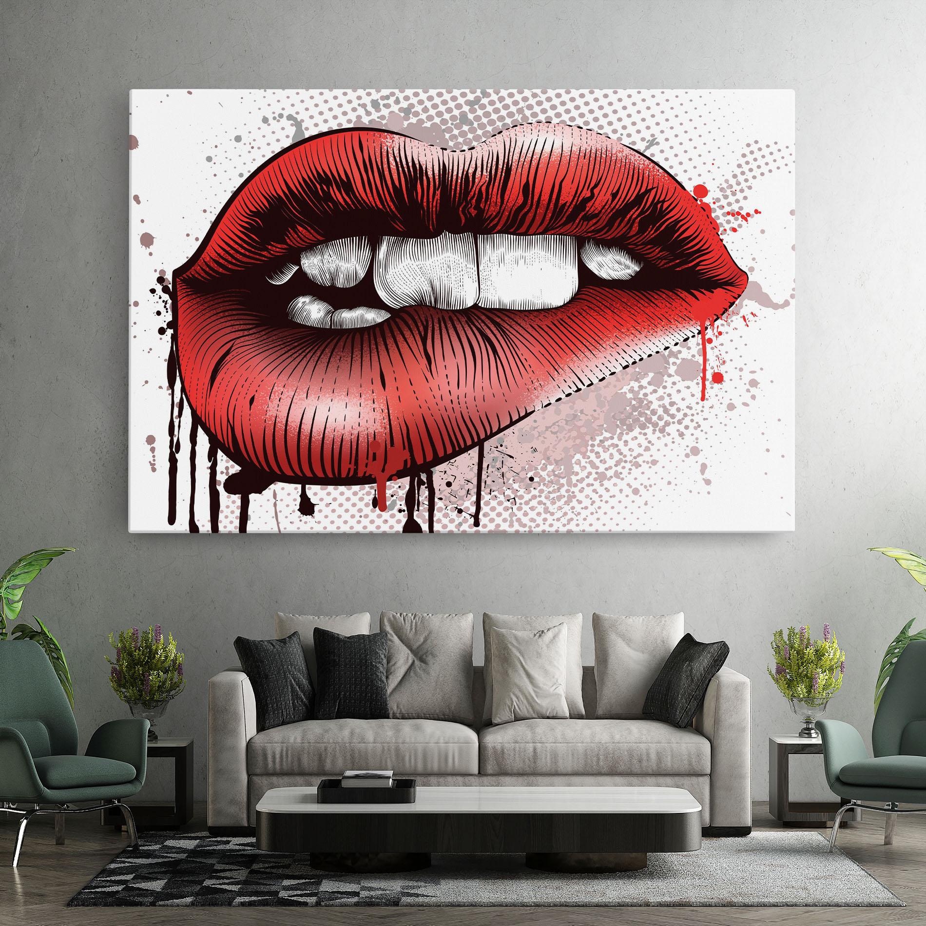 Vászonkép Lips Pop Artistic mockup 7