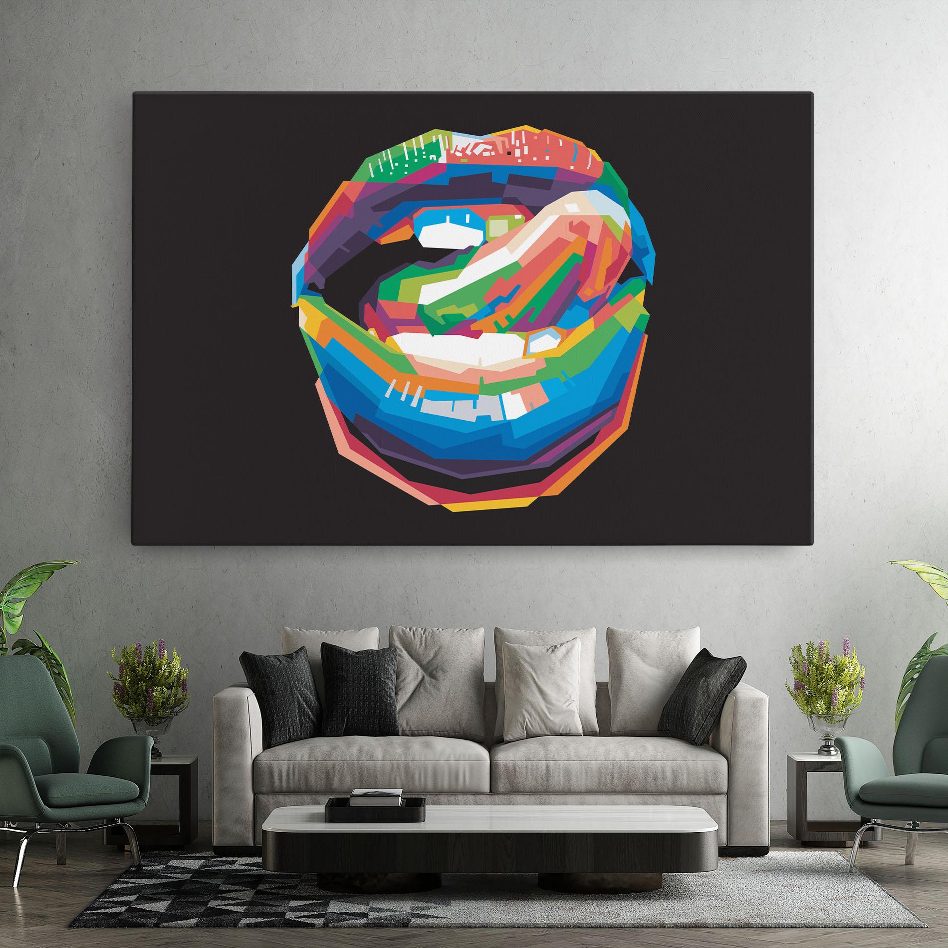 Vászonkép Lips Toungue mockup 7