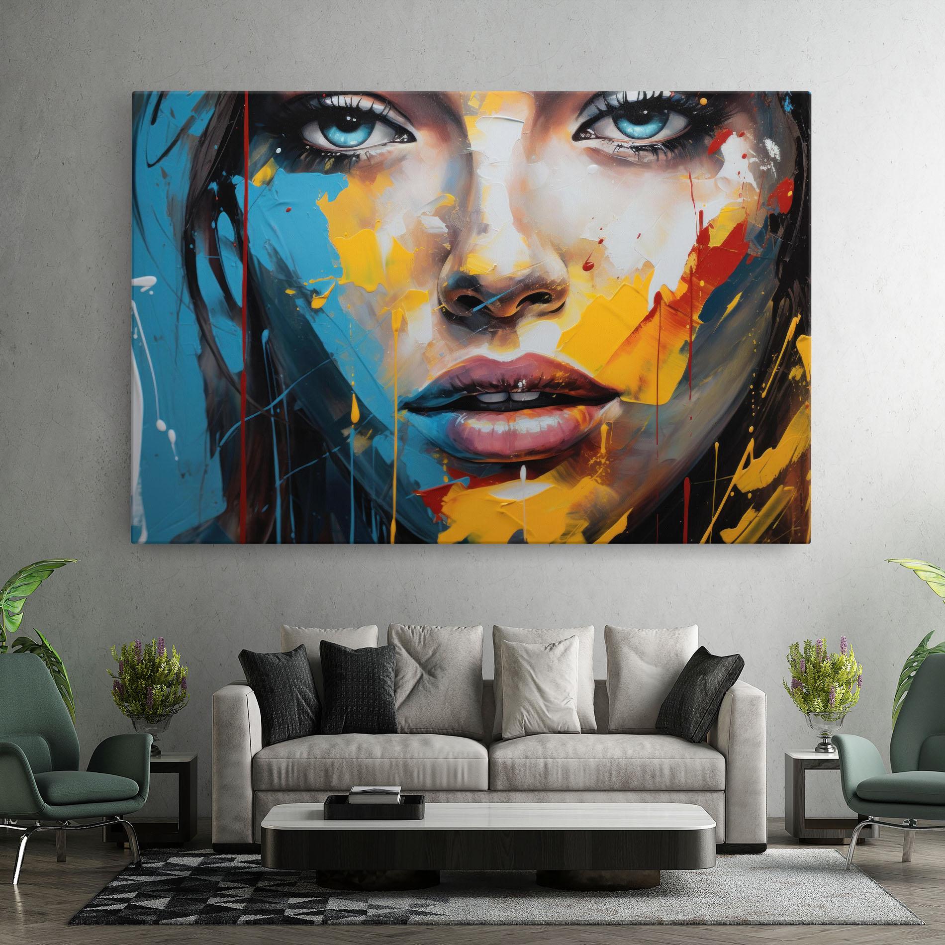 Vászonkép Woman Abstract Lips mockup 7