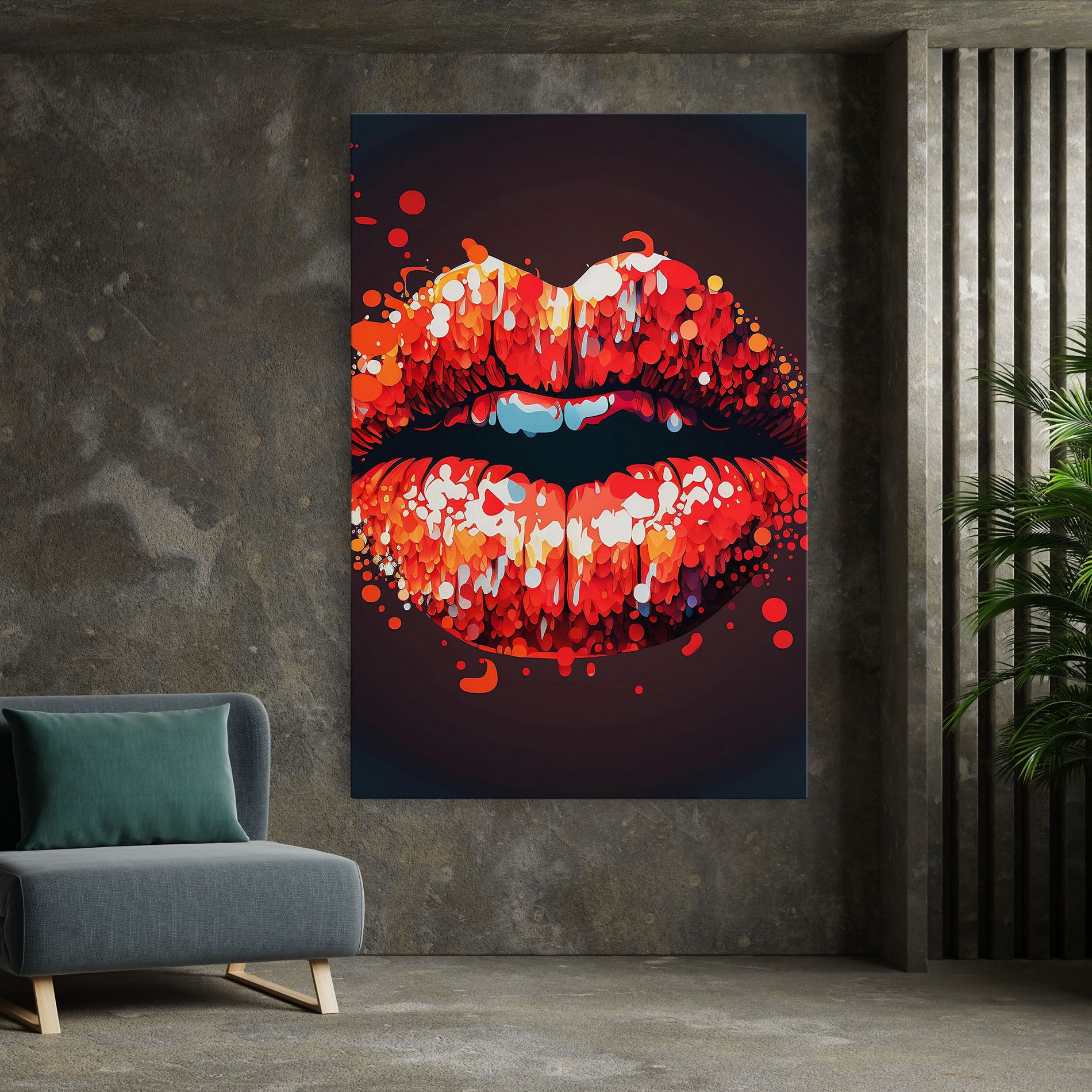 Red Lips With Word Lips It mockup 7