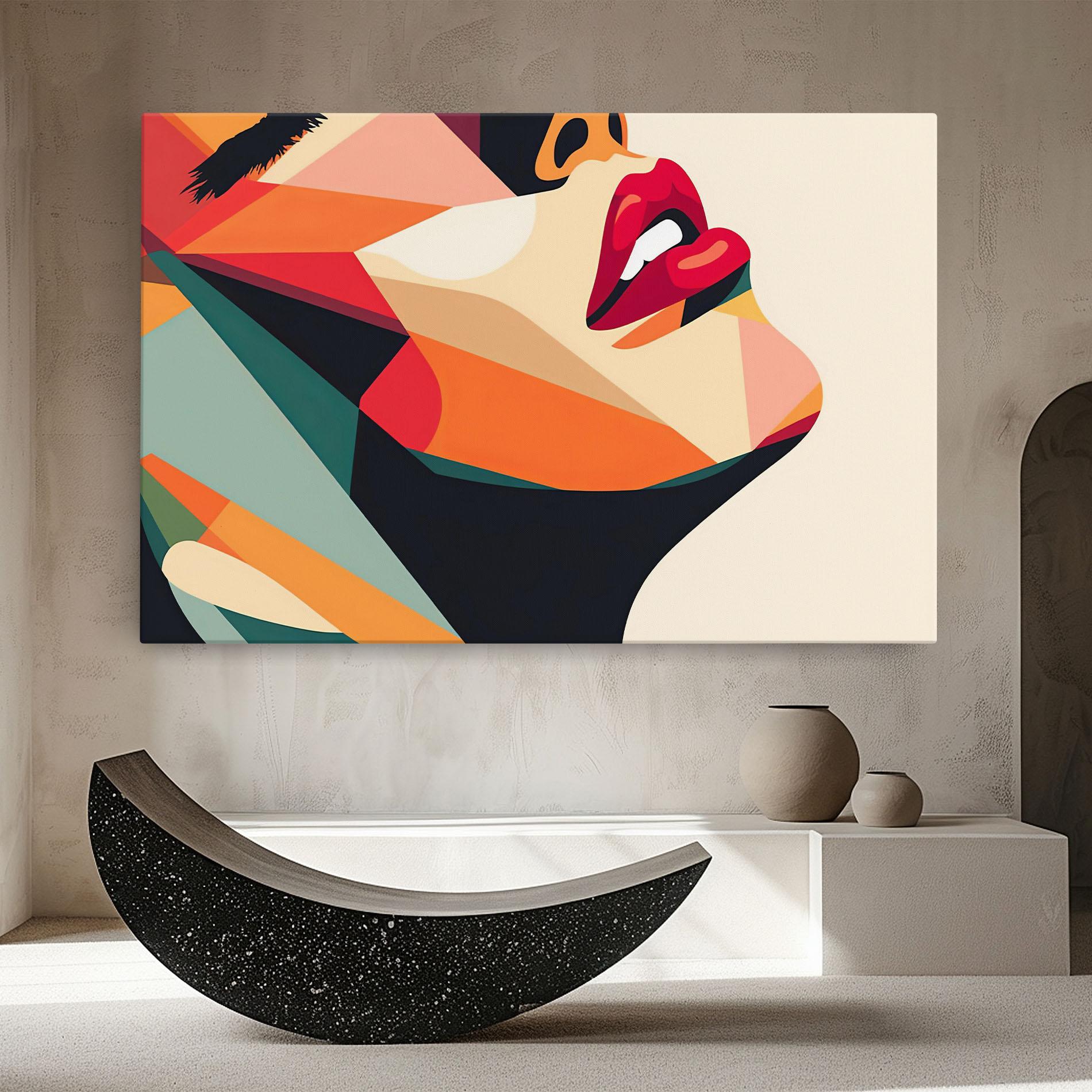 Vászonkép Abstract Lips mockup 8