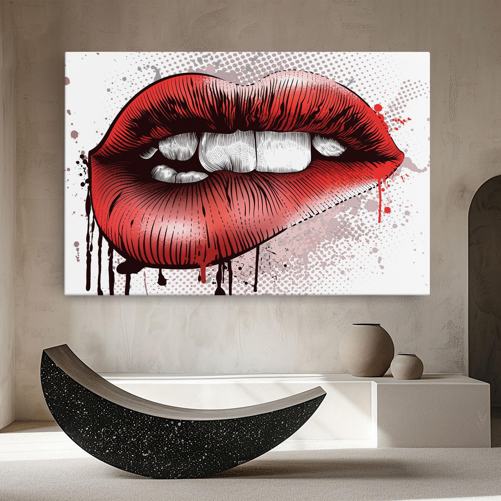 Vászonkép Lips Pop Artistic mockup 8
