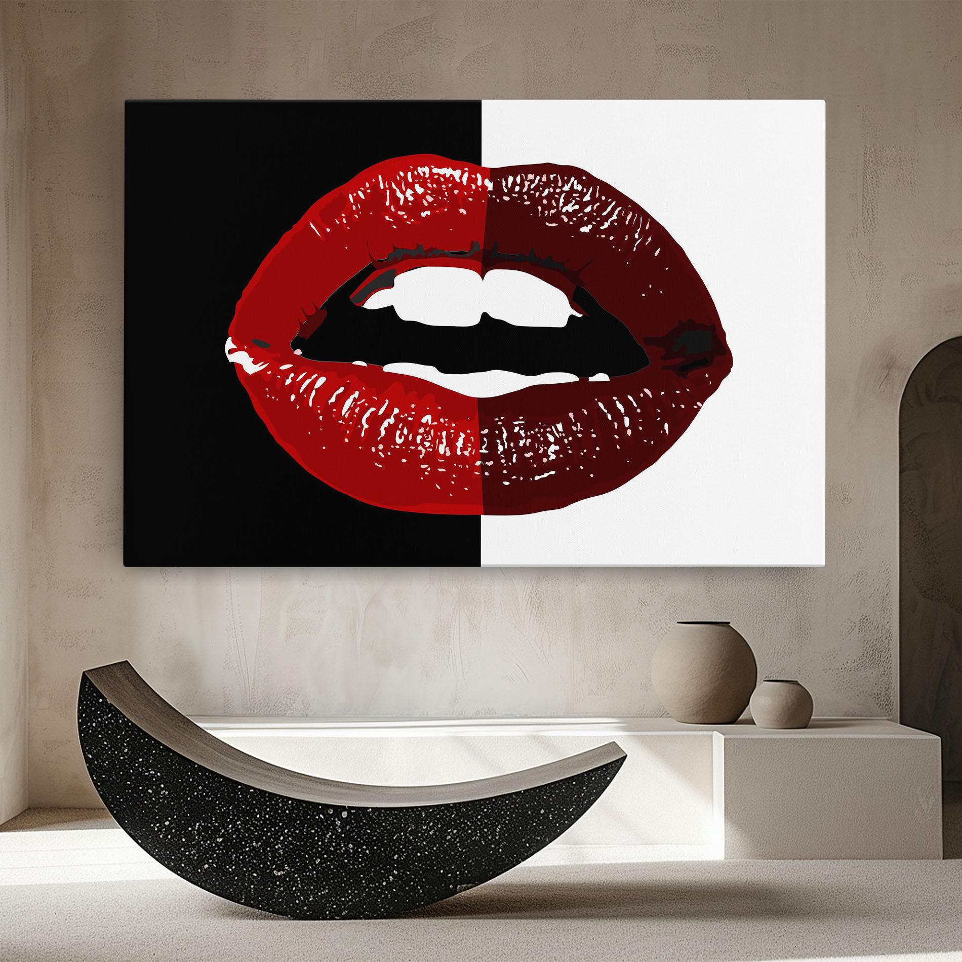 Vászonkép Red Shade Lips mockup 8