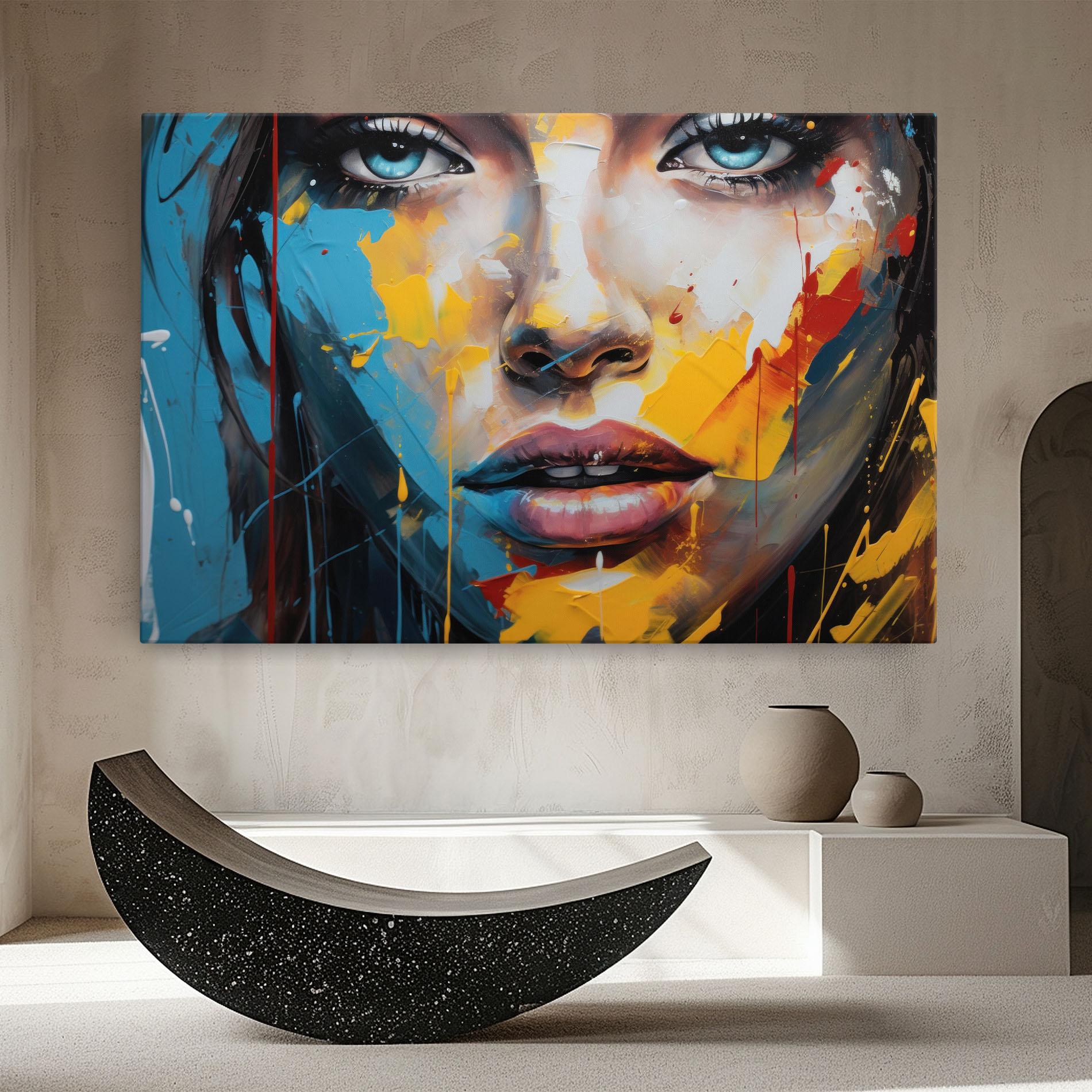 Vászonkép Woman Abstract Lips mockup 8