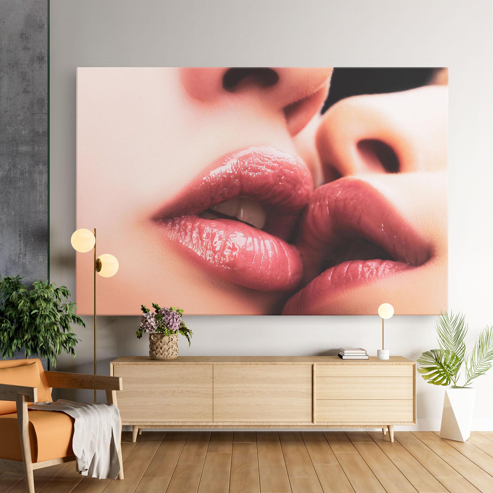 Vászonkép Beautiful Lips mockup 9