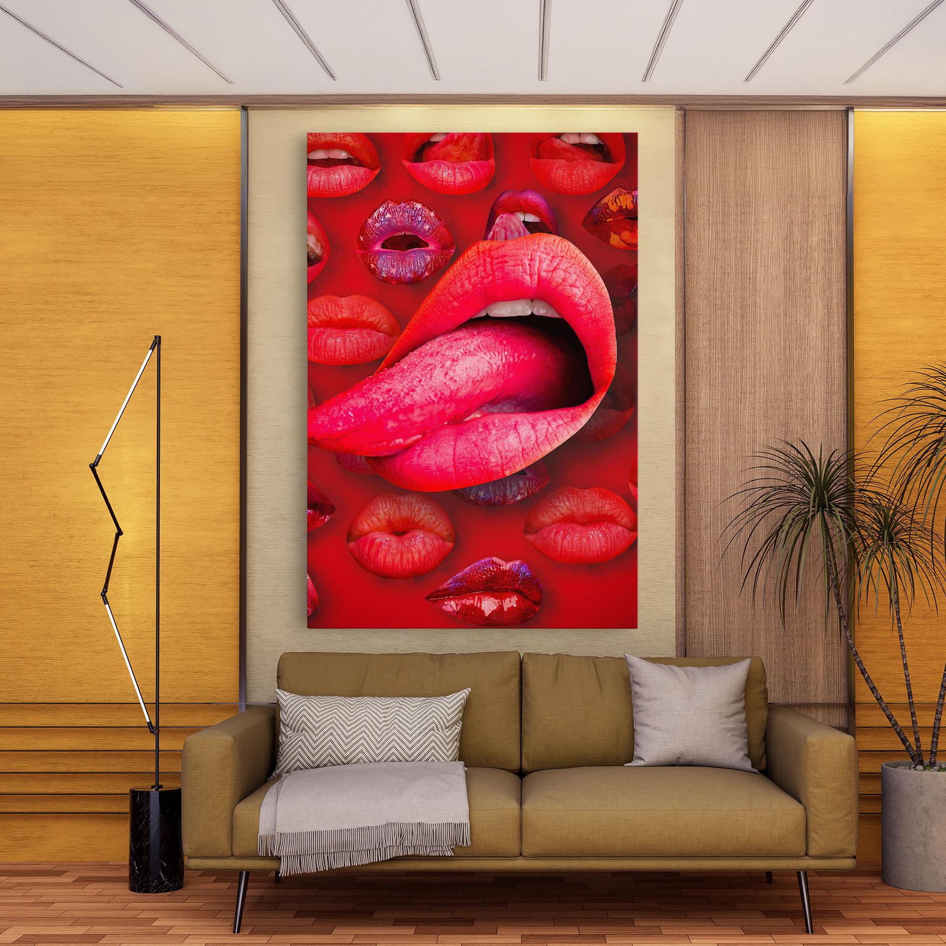 Vászonkép Big Tongue Collage mockup 9