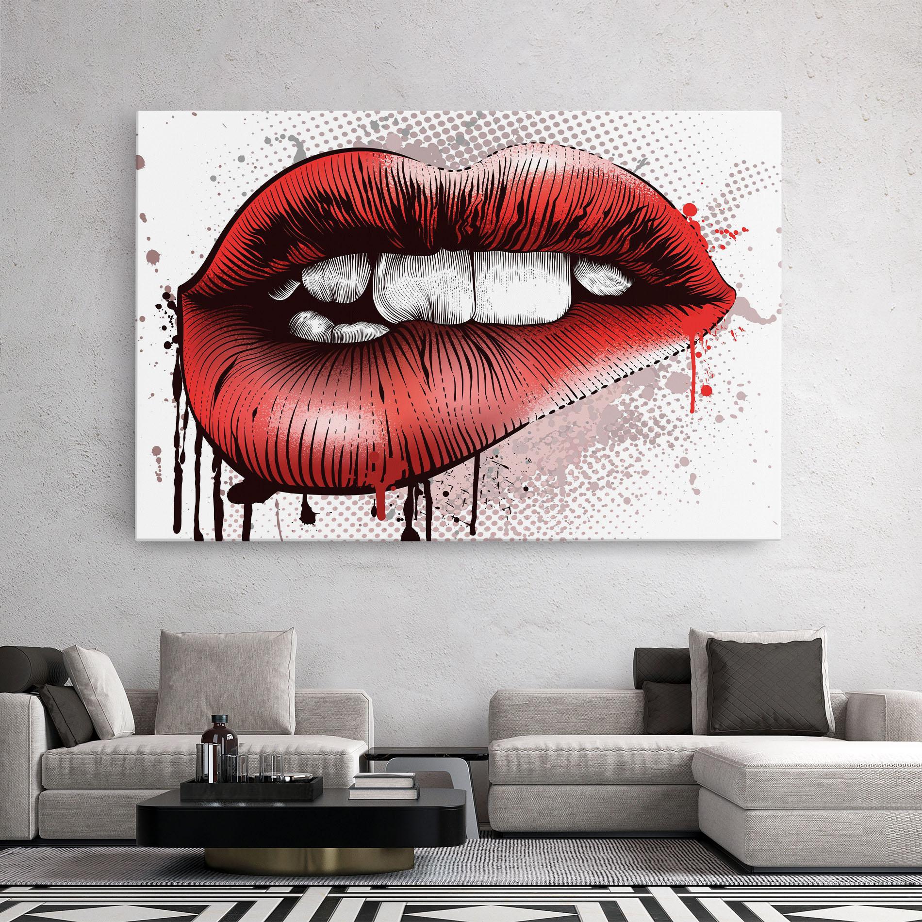 Vászonkép Lips Pop Artistic mockup 2