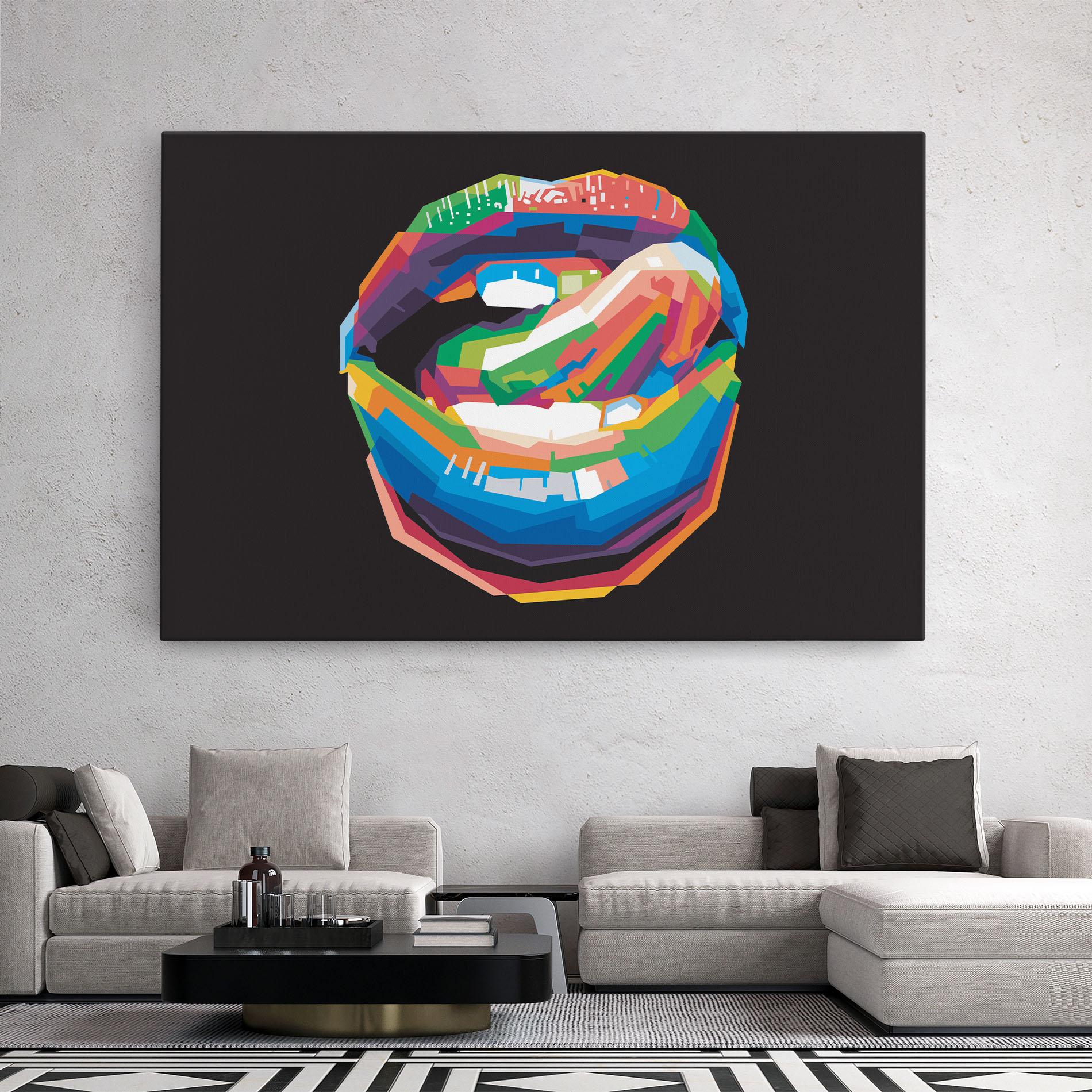 Vászonkép Lips Toungue mockup 2