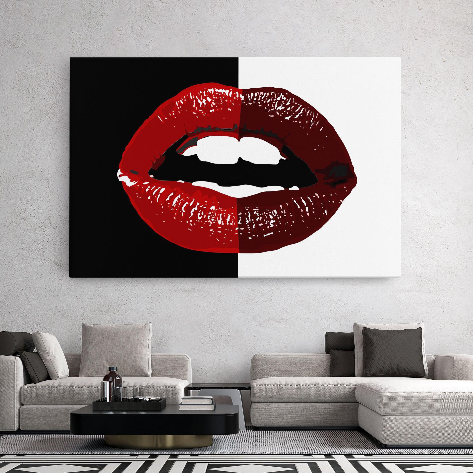 Vászonkép Red Shade Lips mockup 2