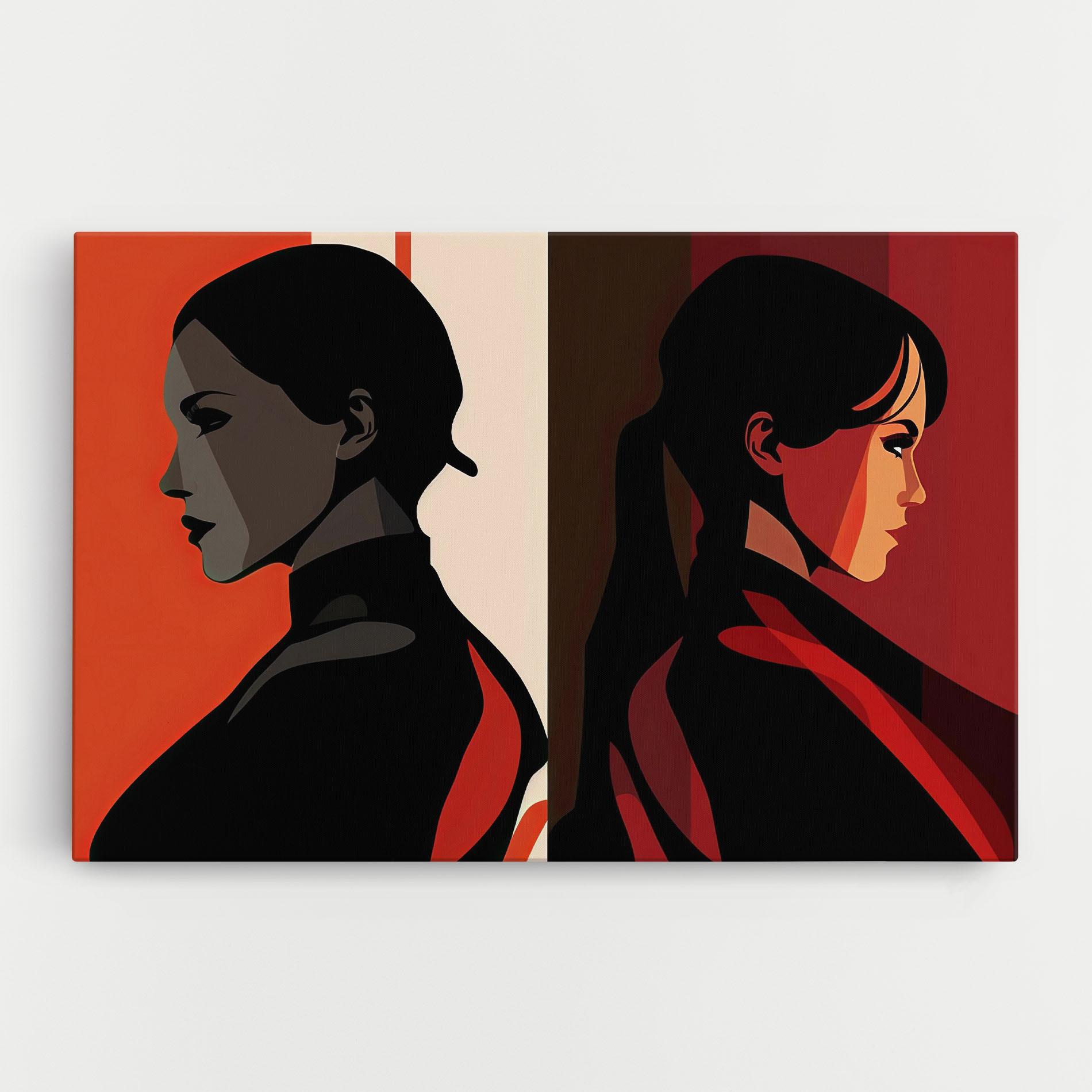 Vászonkép Graphical Portrait mockup 0