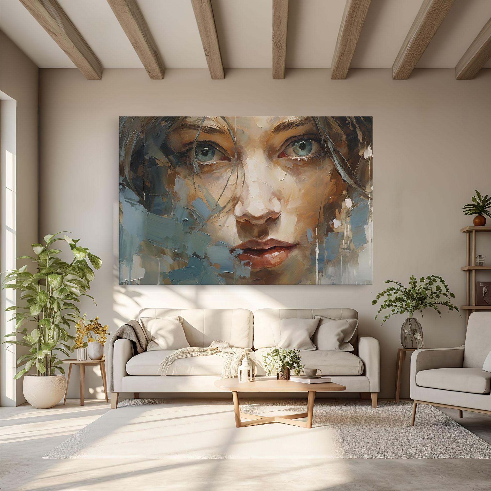 Vászonkép Expressive Portrait mockup 6