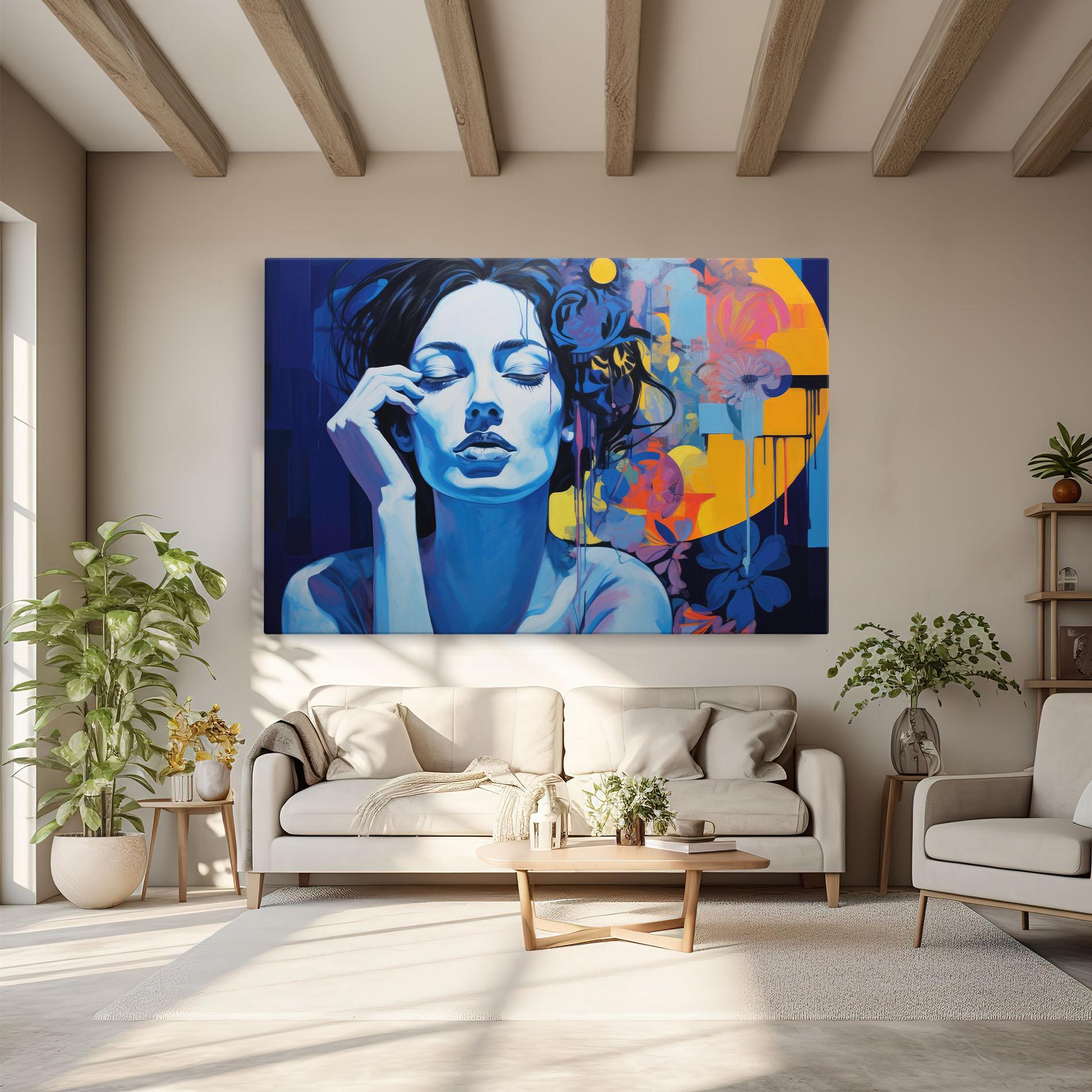 Vászonkép Photographic Blue Image mockup 6