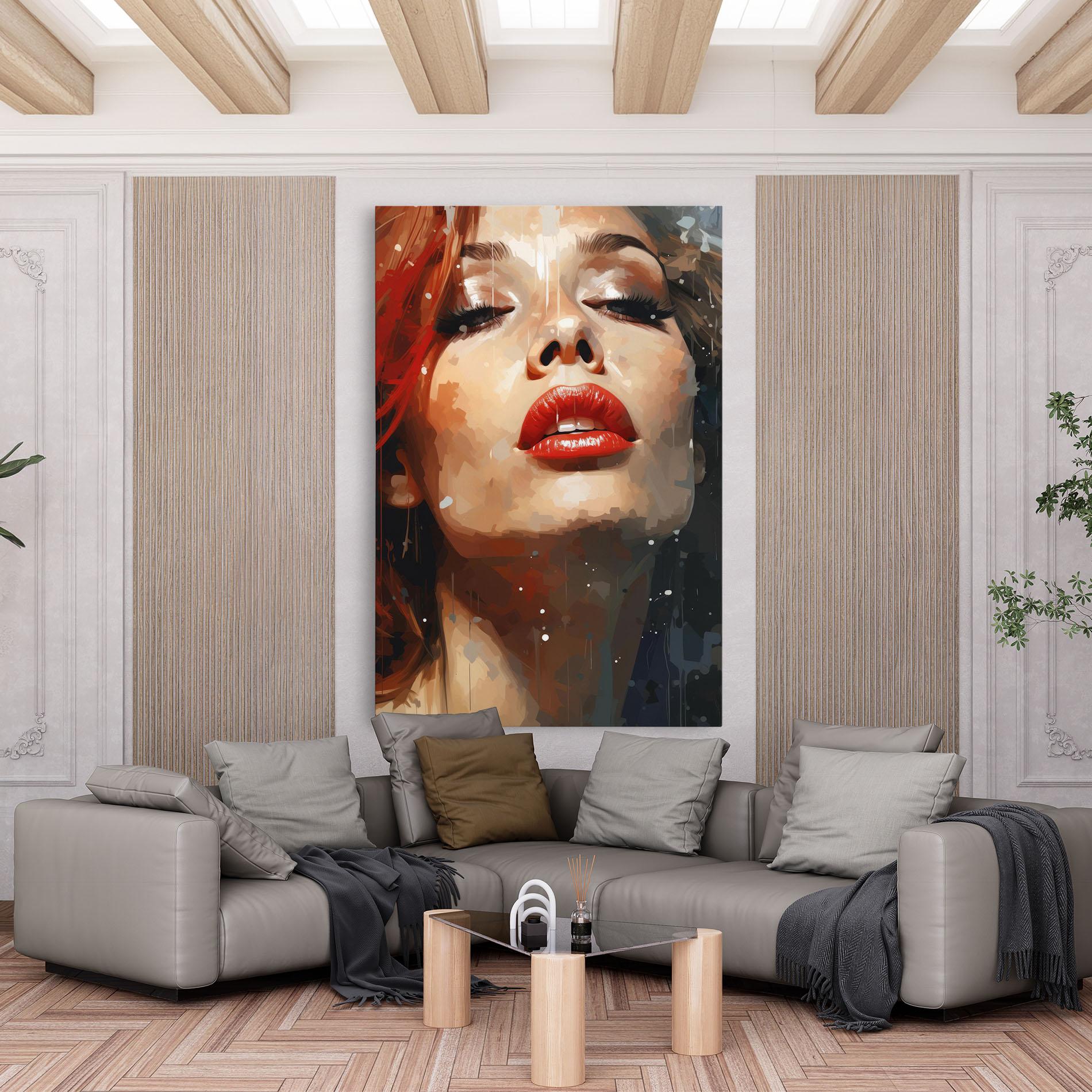 Vászonkép Close Up Look Portrait mockup 6