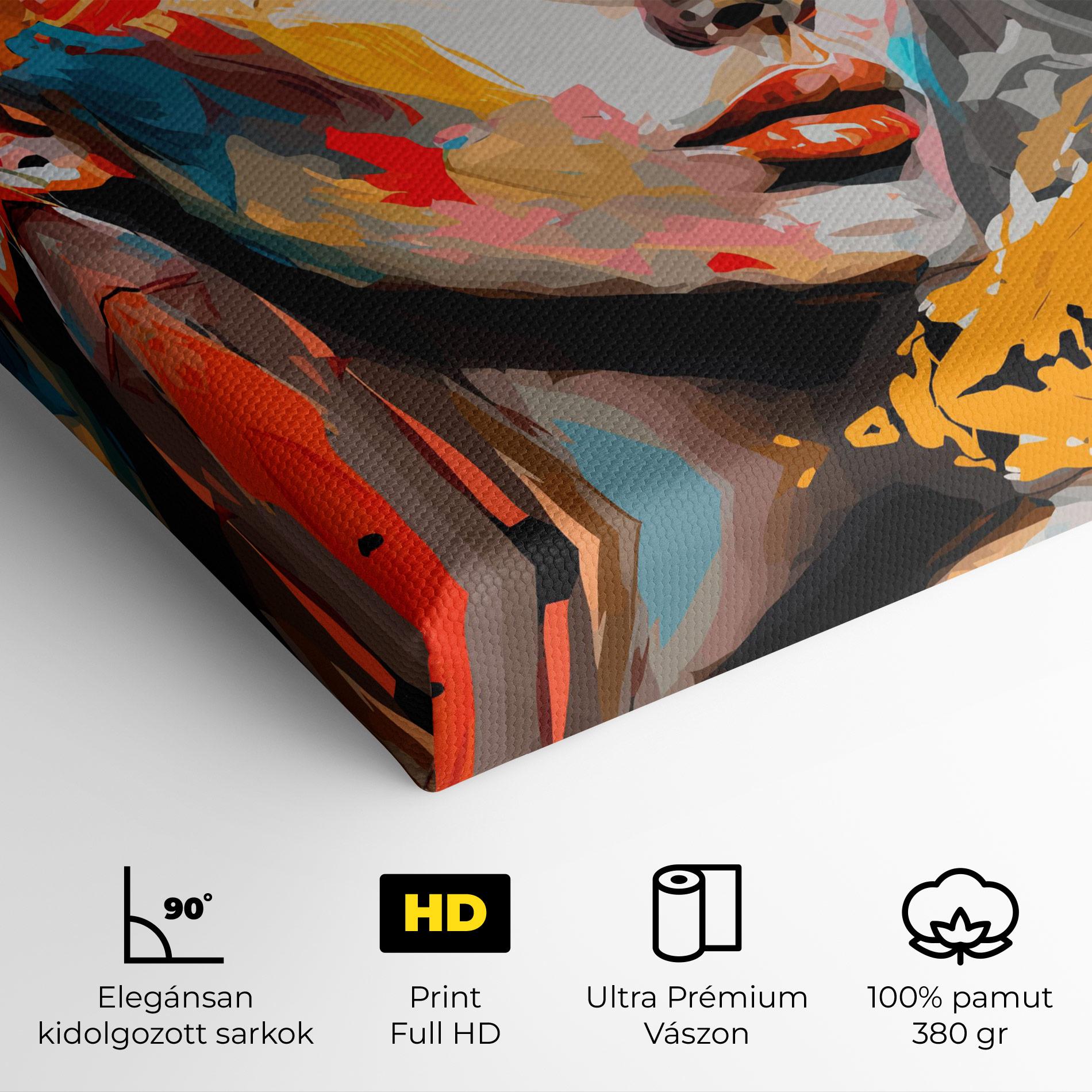 Vászonkép Blue Eye Face mockup 4