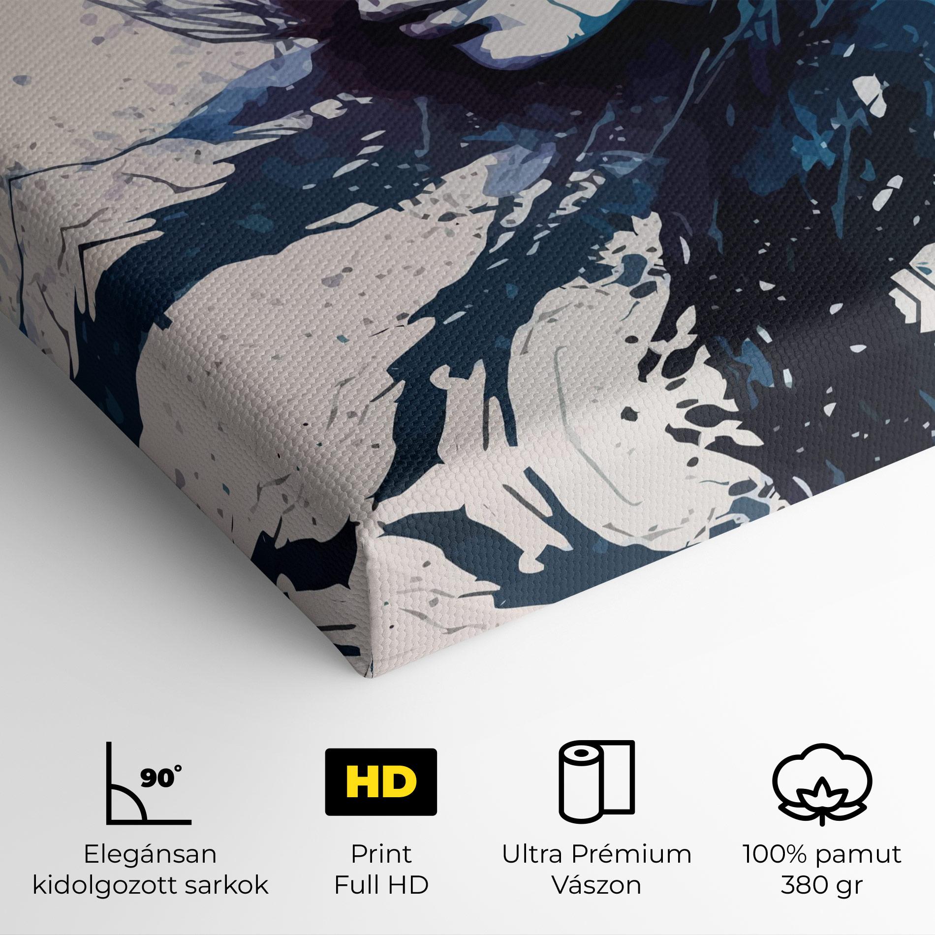 Vászonkép Blue Hair Portrait mockup 4