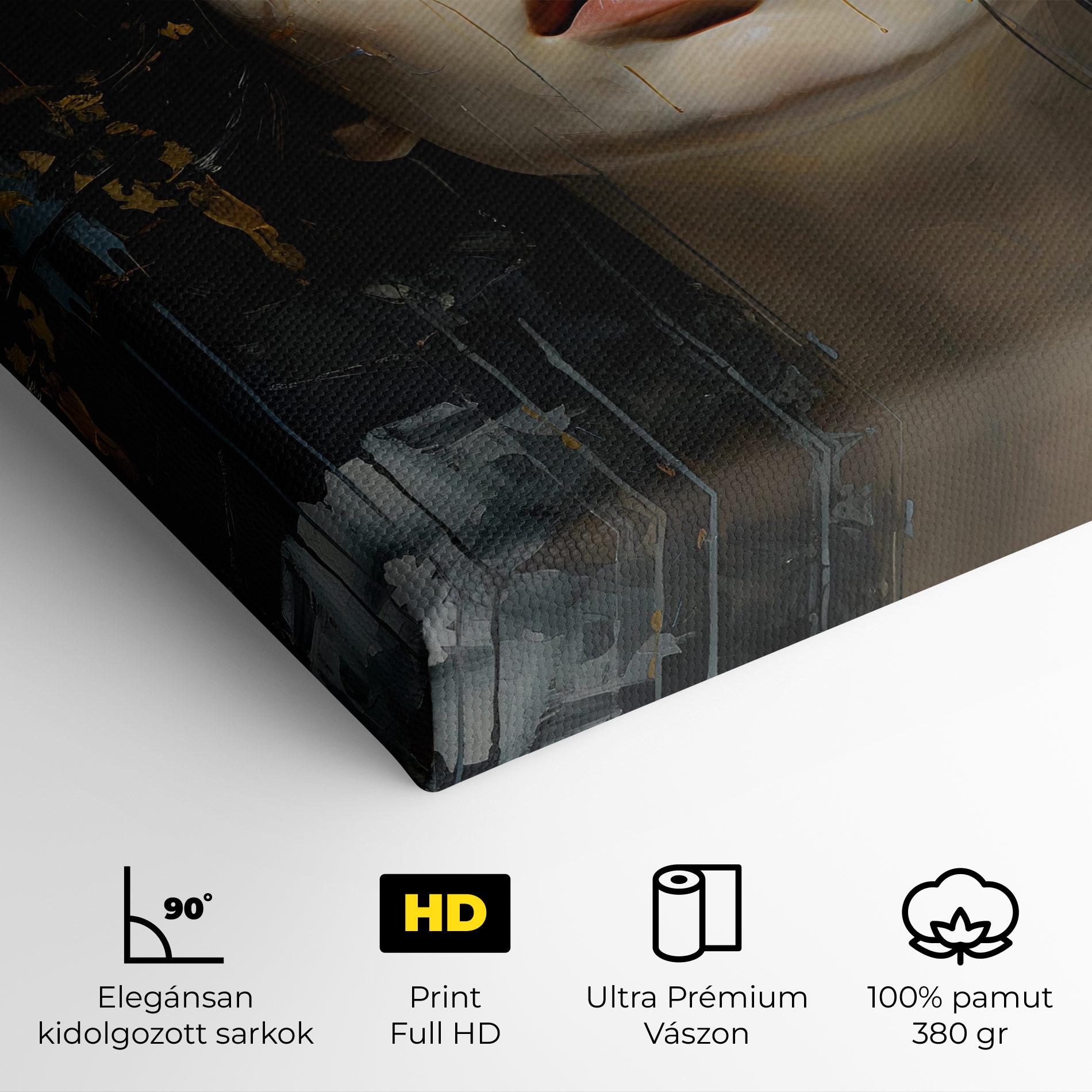 Vászonkép Closed Eyes Woman mockup 4