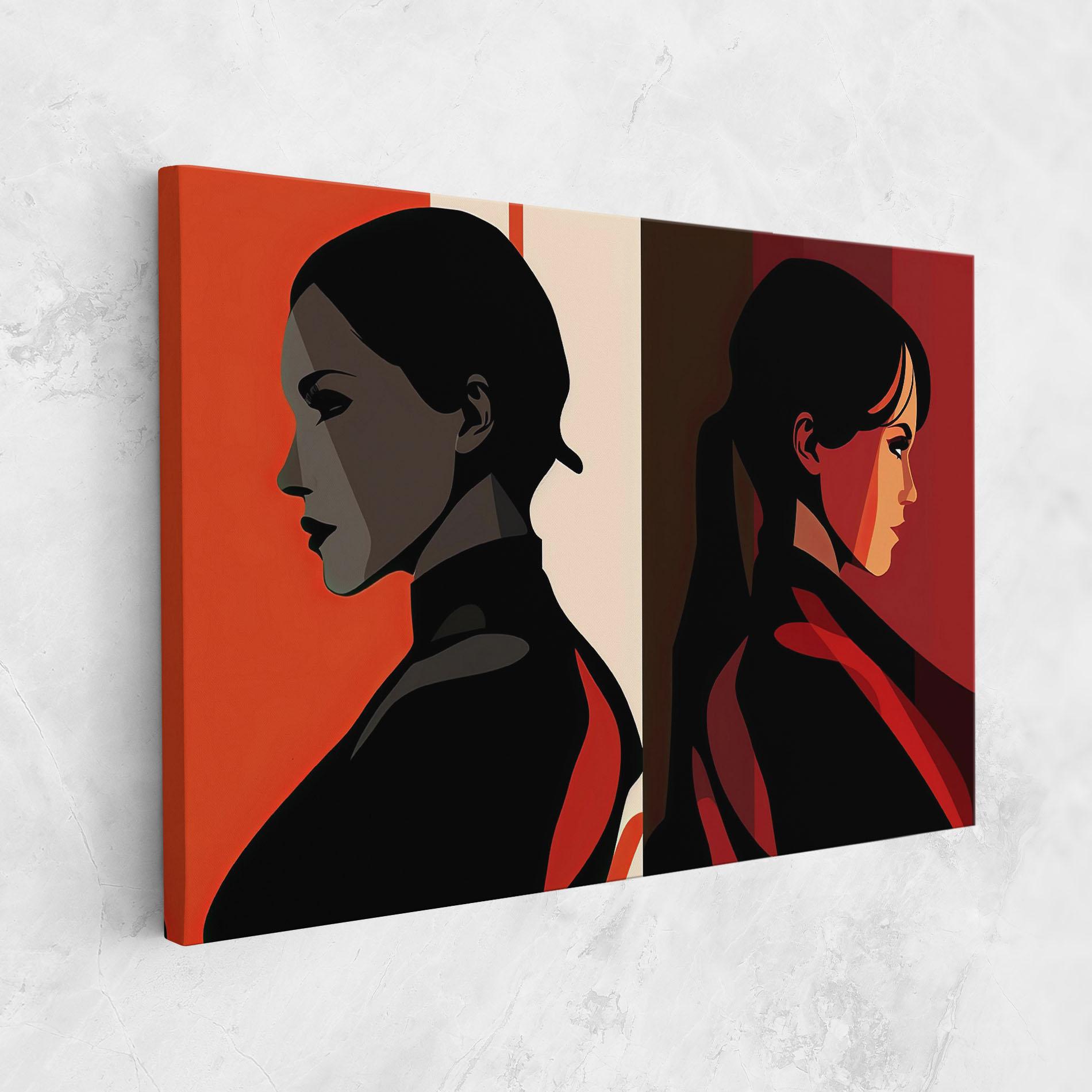 Vászonkép Graphical Portrait mockup 1