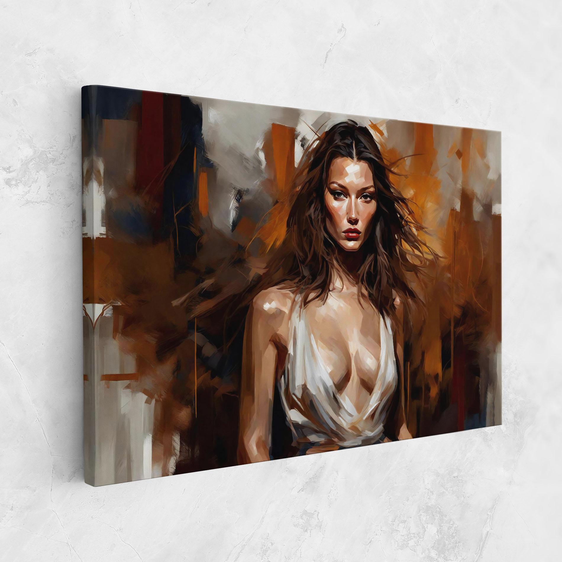 Vászonkép Long Brown Hair Woman mockup 1