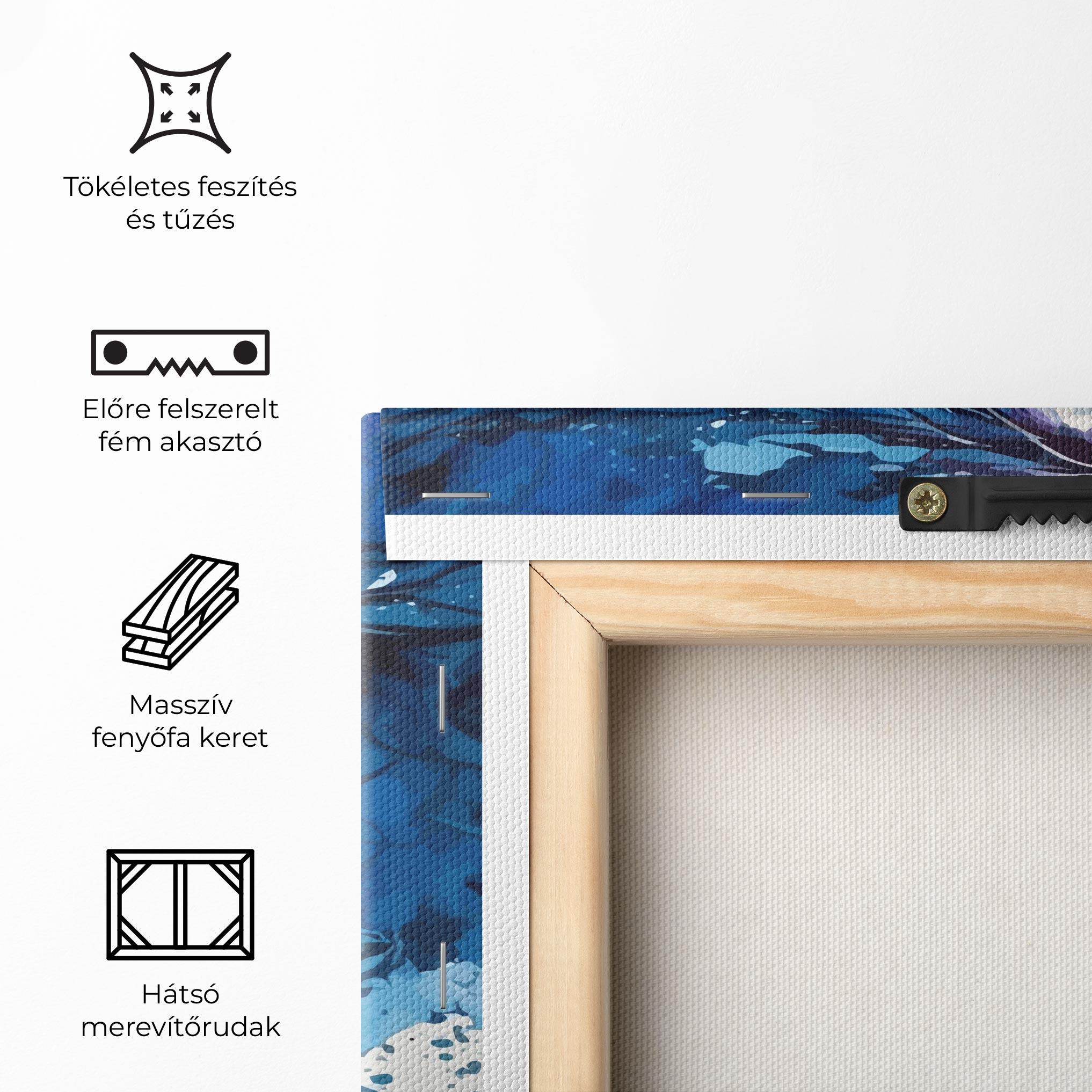 Vászonkép Blue Hair Portrait mockup 5