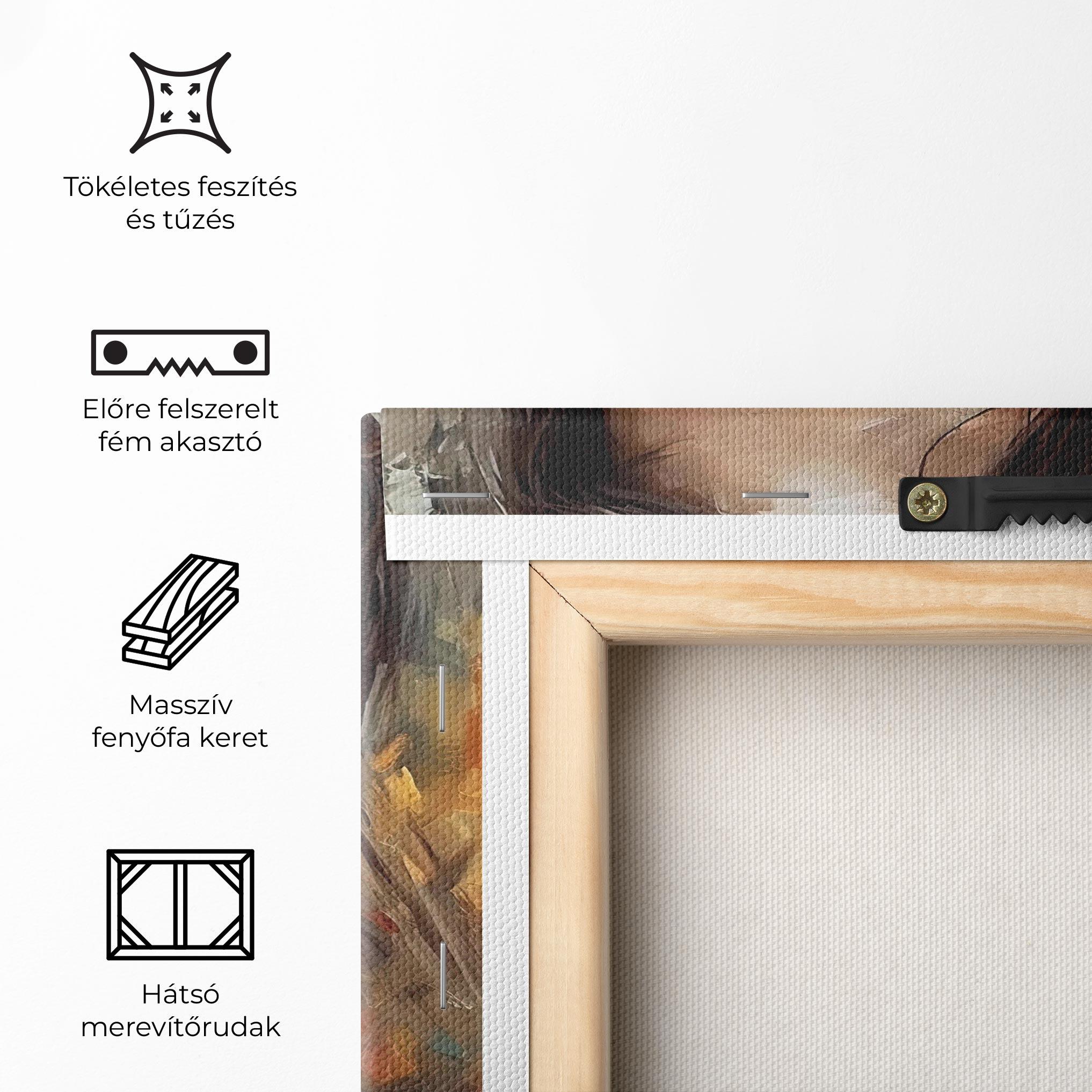 Vászonkép Closeup Impasto Portrait mockup 5