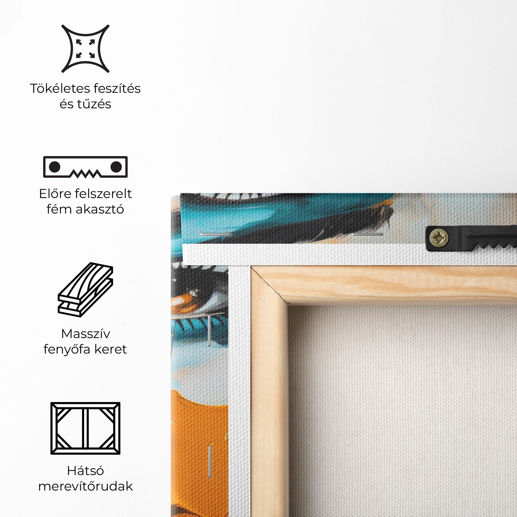 Vászonkép Orange Paint Portrait mockup 5