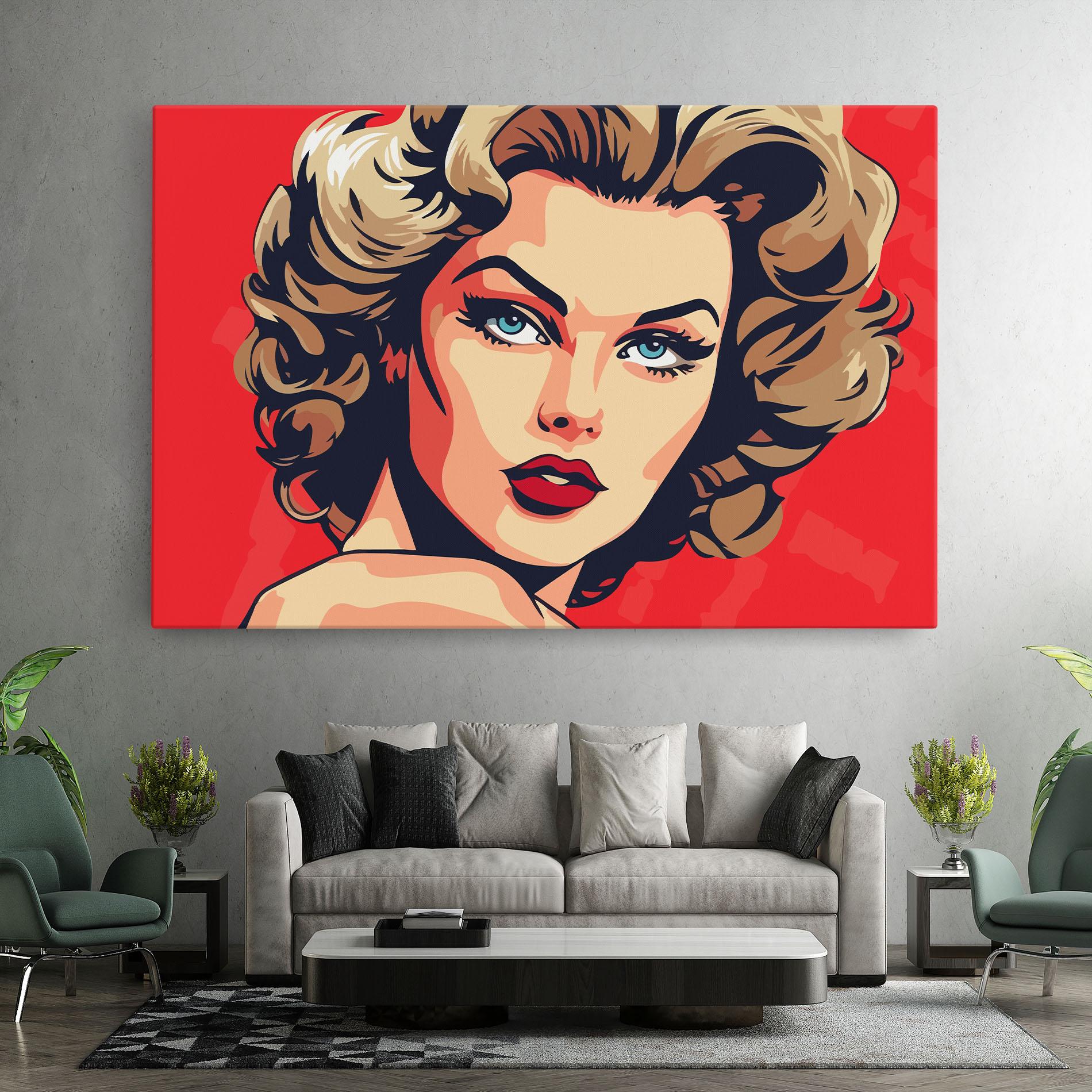 Vászonkép Blue Eyes Portrait mockup 7