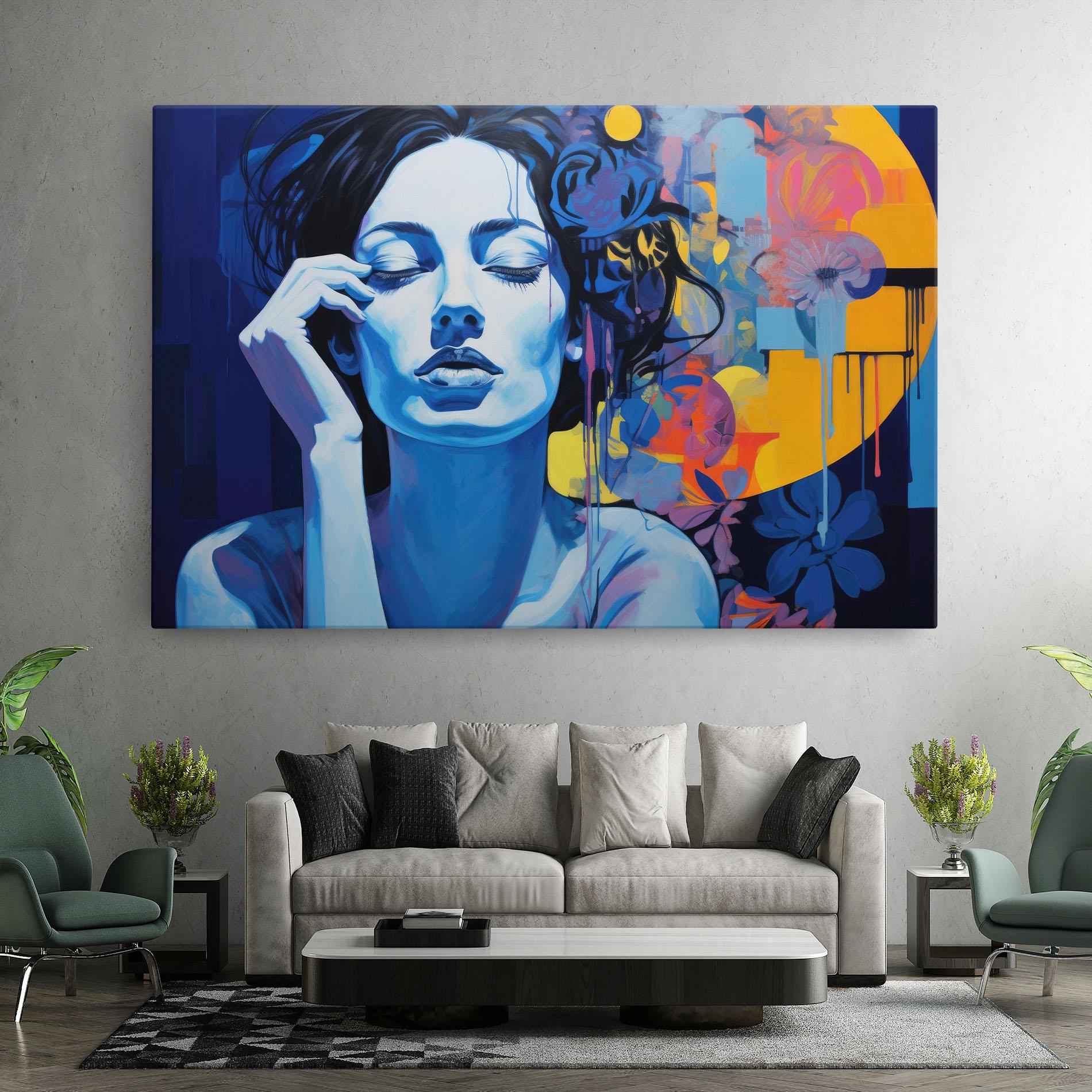 Vászonkép Photographic Blue Image mockup 7