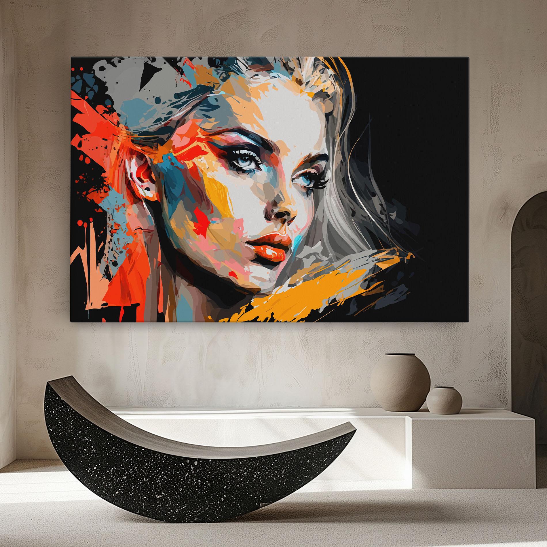 Vászonkép Blue Eye Face mockup 8