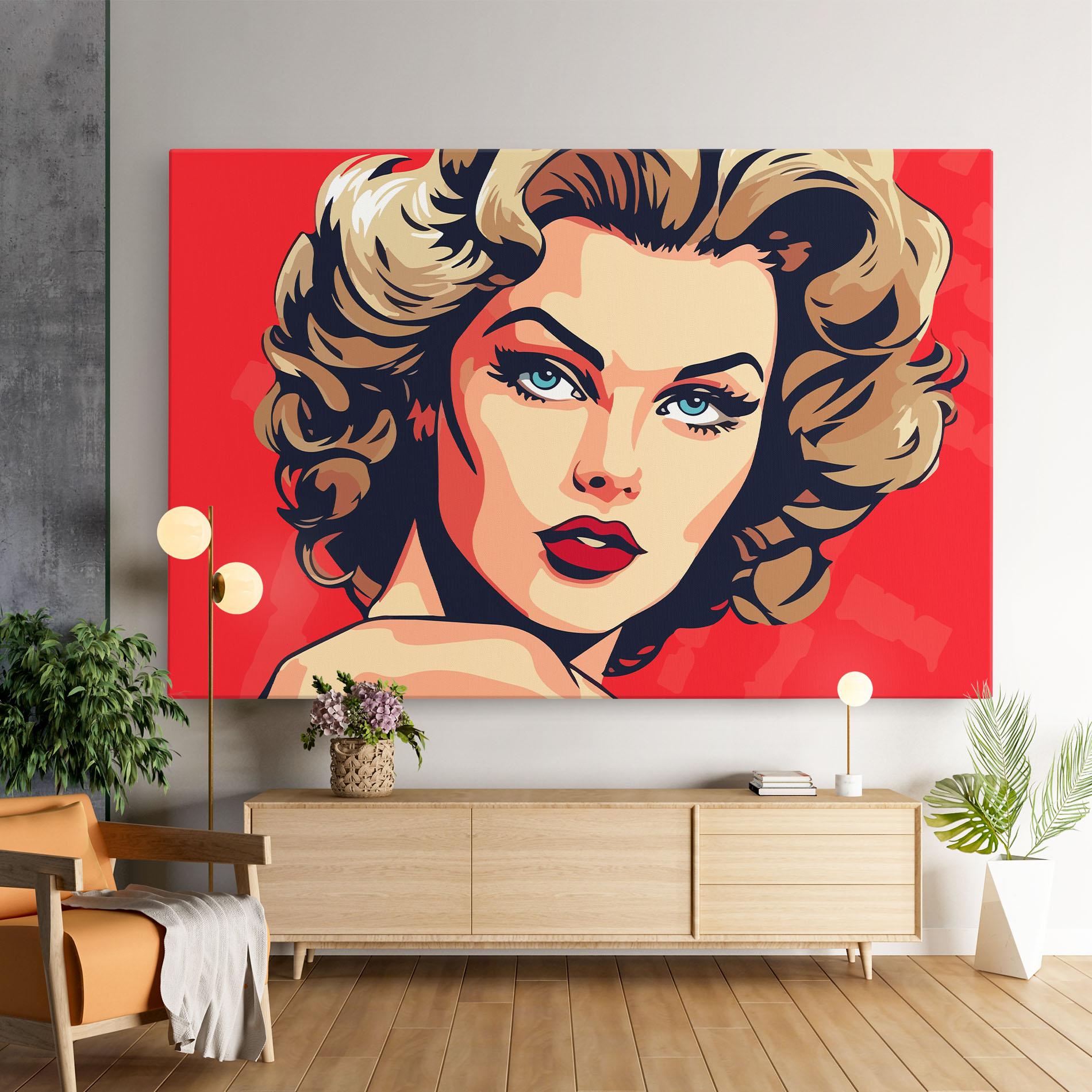 Vászonkép Blue Eyes Portrait mockup 9