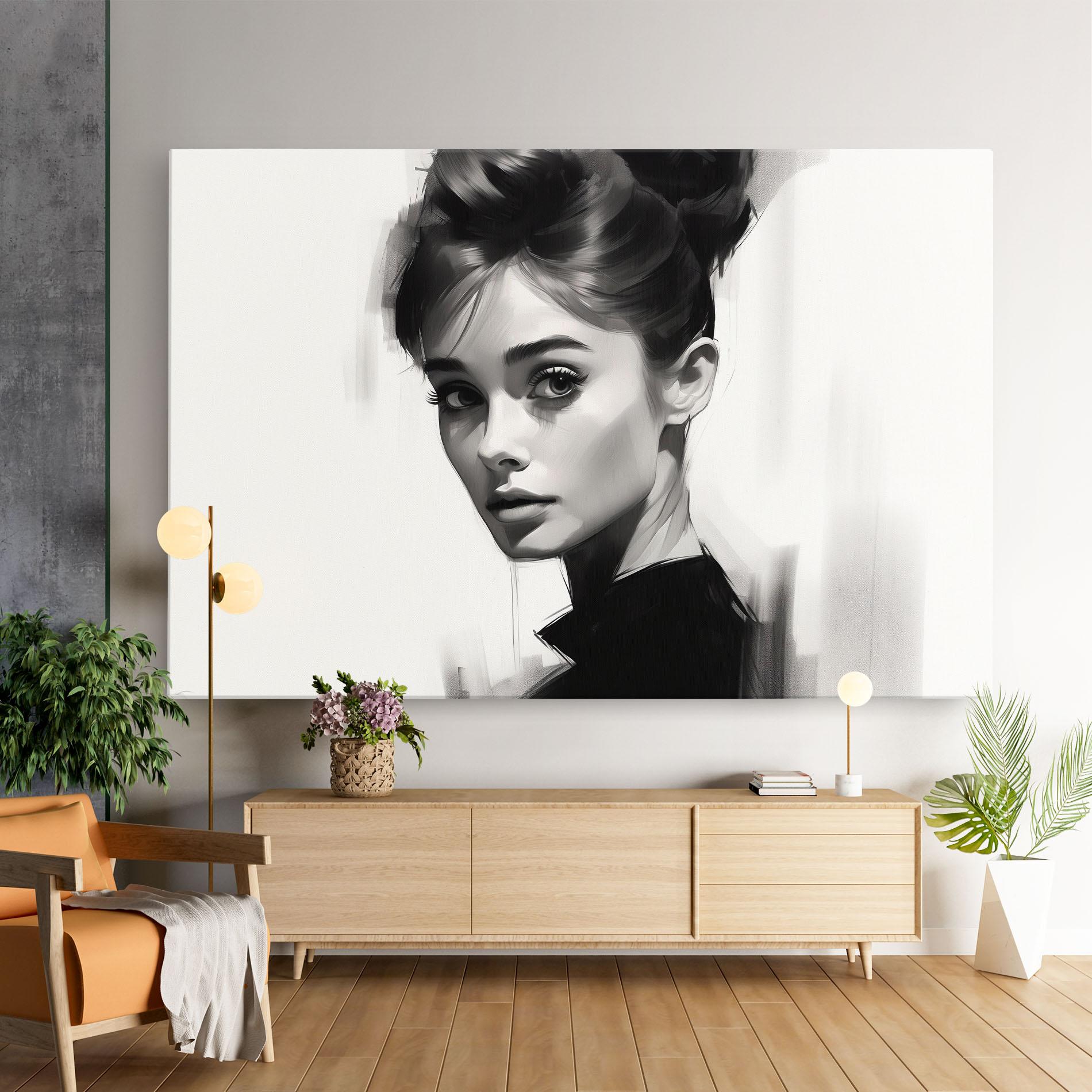 Vászonkép Hepburn Portrait mockup 9