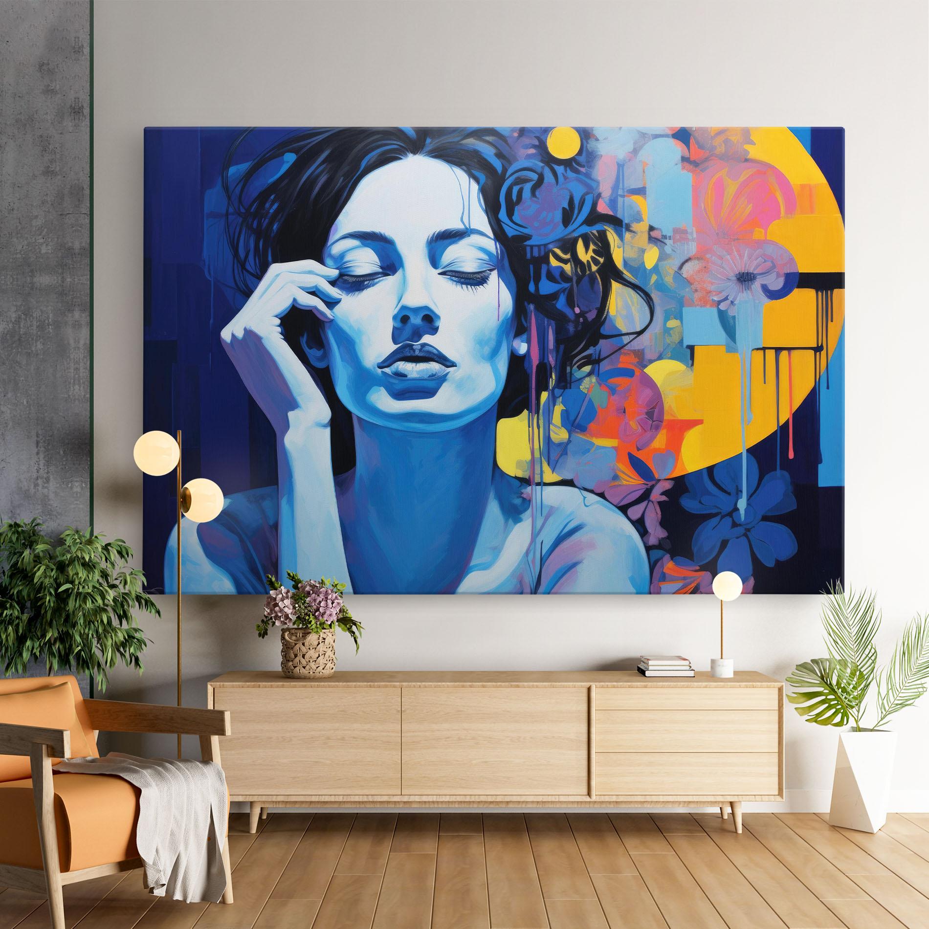 Vászonkép Photographic Blue Image mockup 9