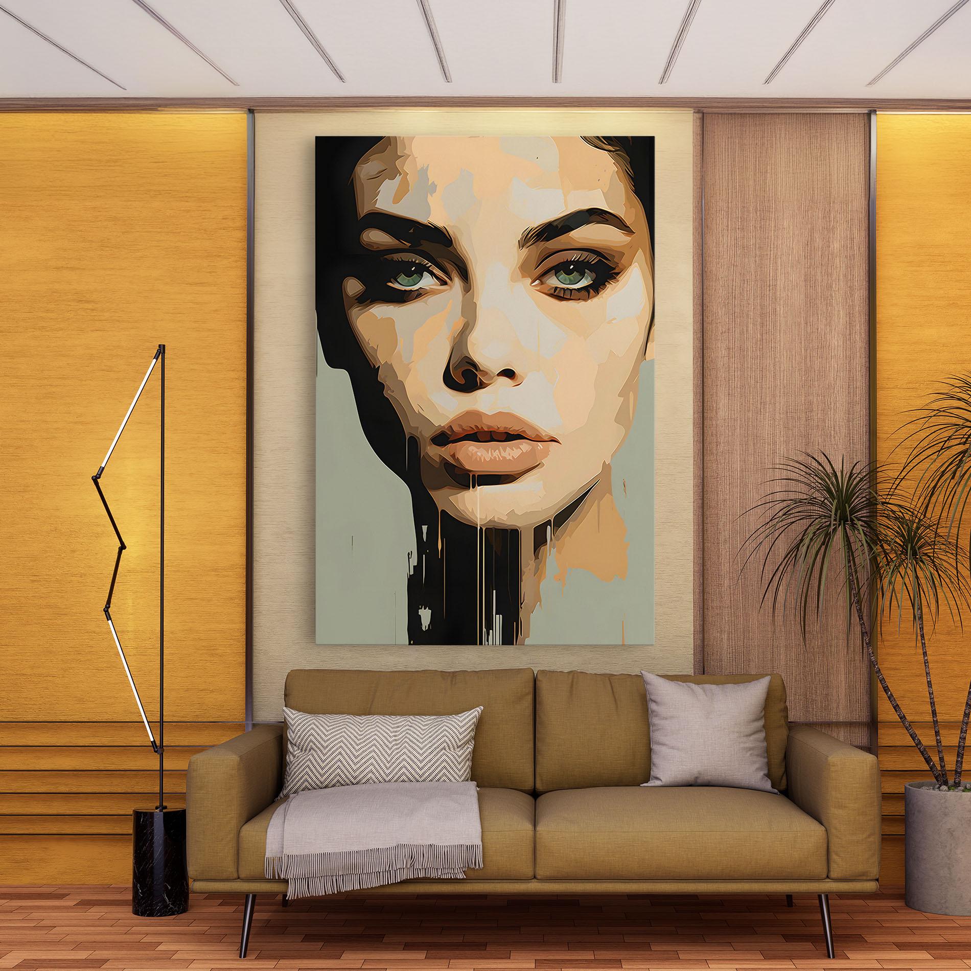 Vászonkép Apologetic Face mockup 9