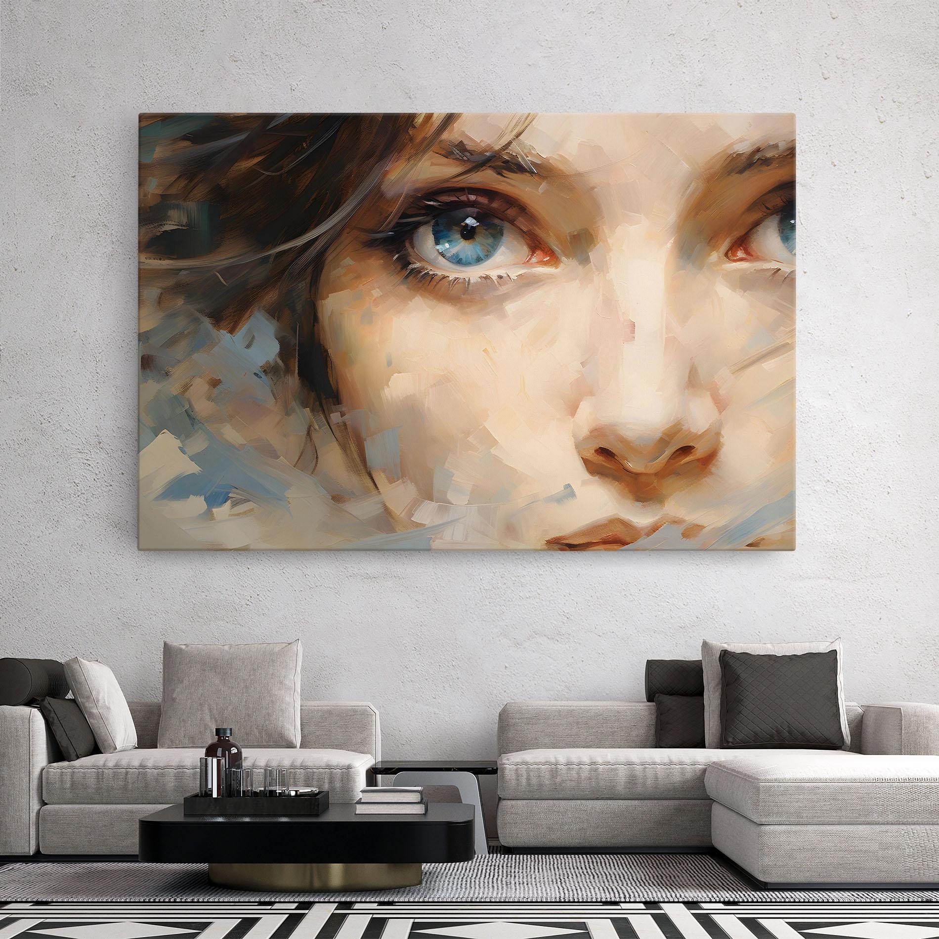 Vászonkép Pupil Blue Iris mockup 2