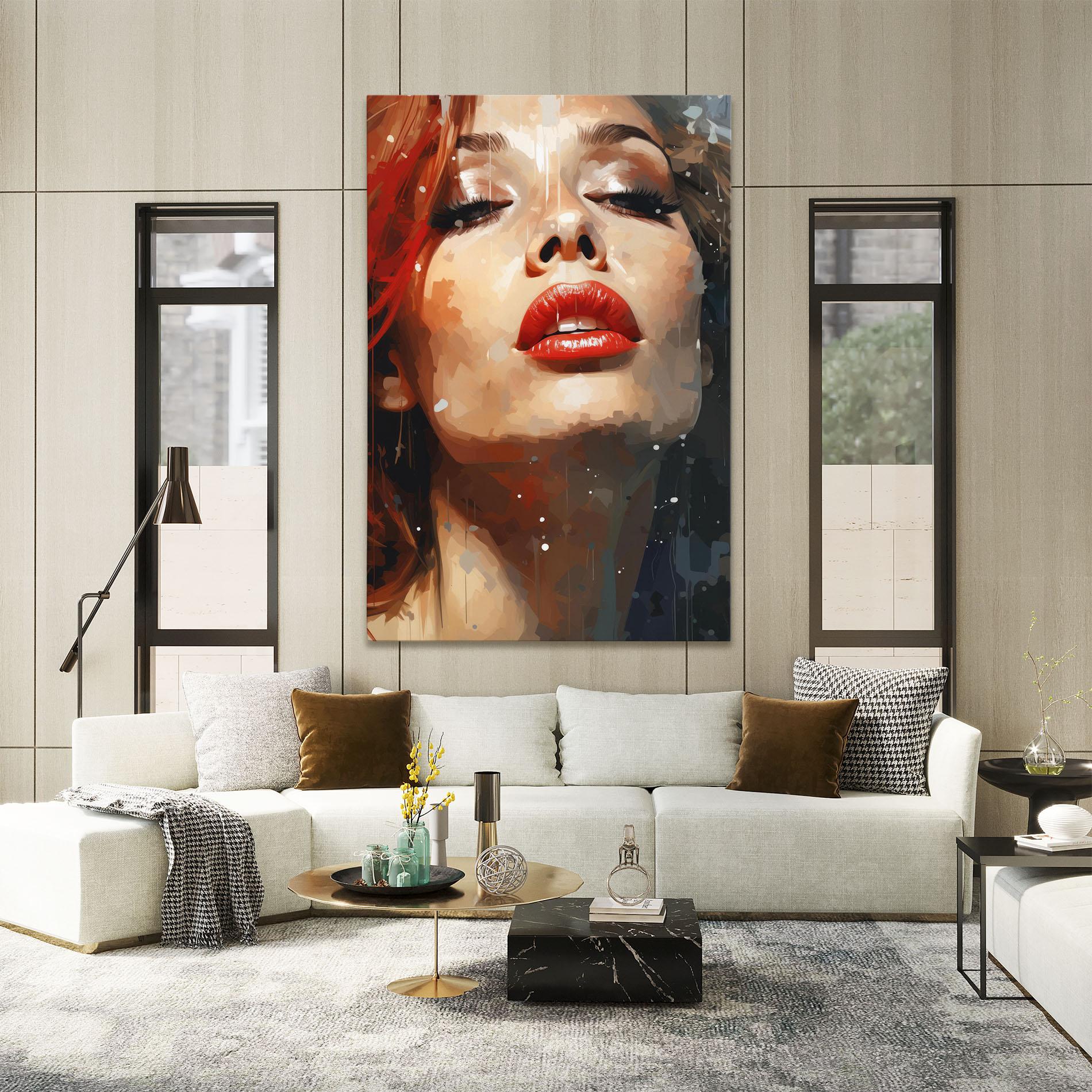 Vászonkép Close Up Look Portrait mockup 2