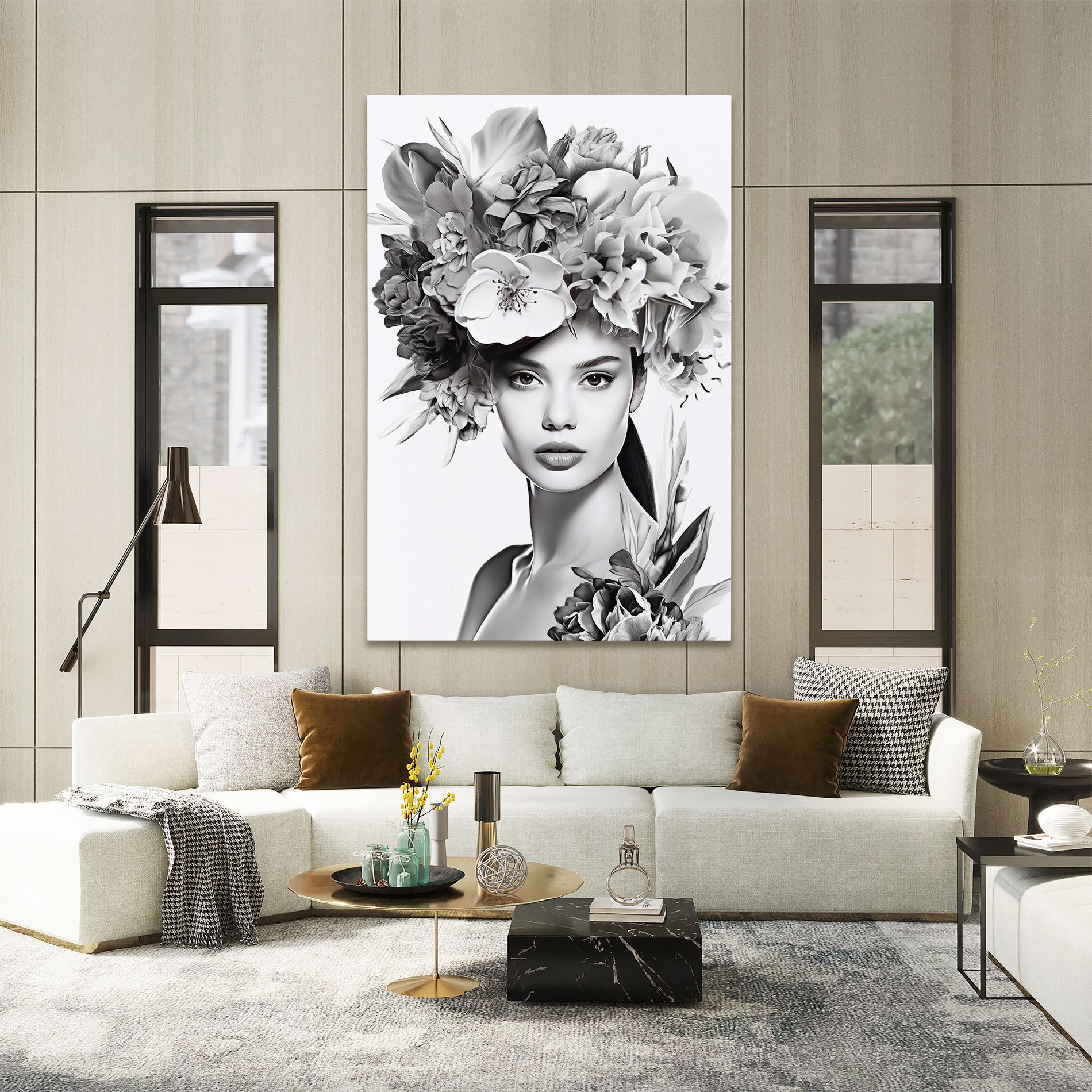 Flower Crown Woman mockup 2