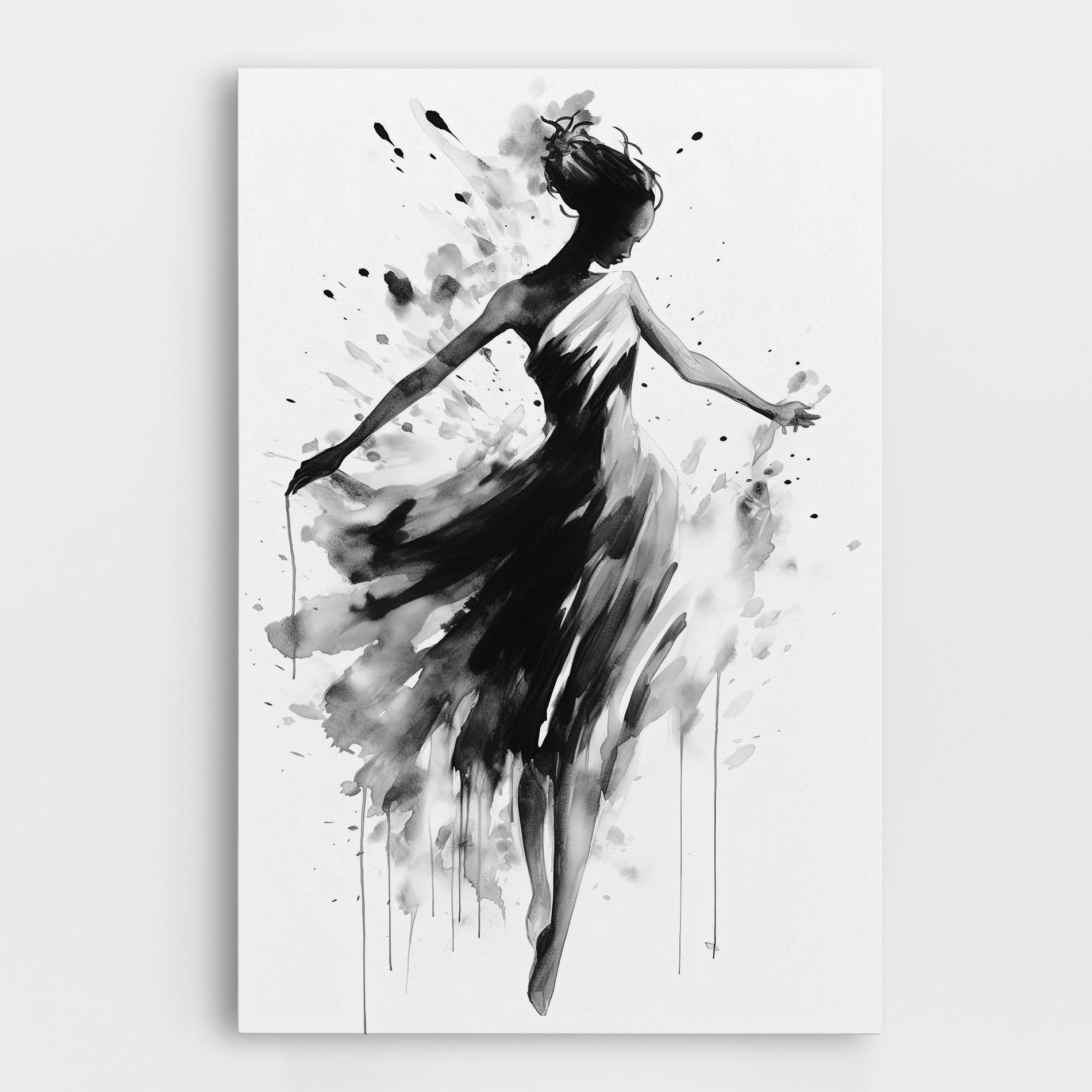 Vászonkép Beautiful Dancing Woman mockup 0