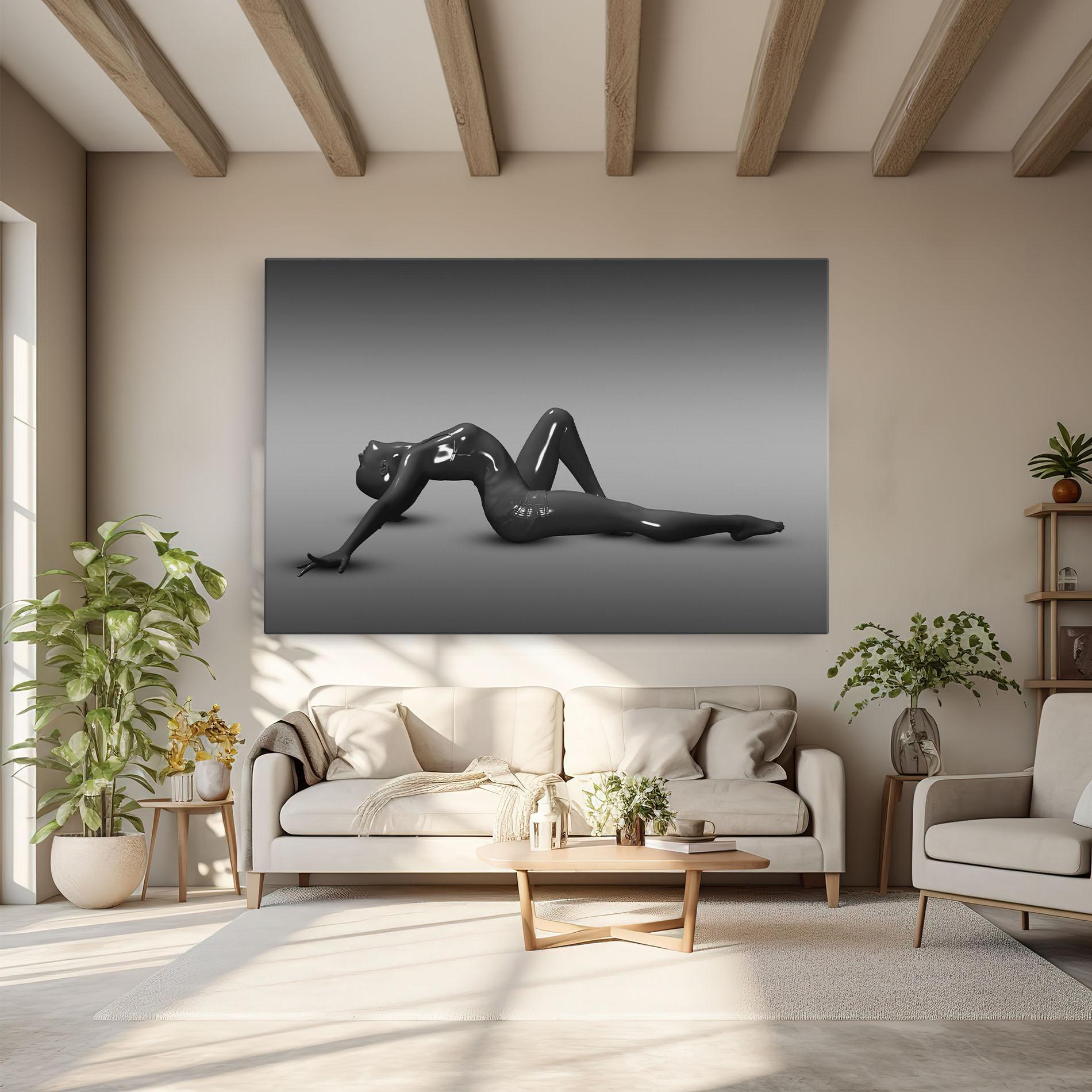 Vászonkép 3d Black Female mockup 6