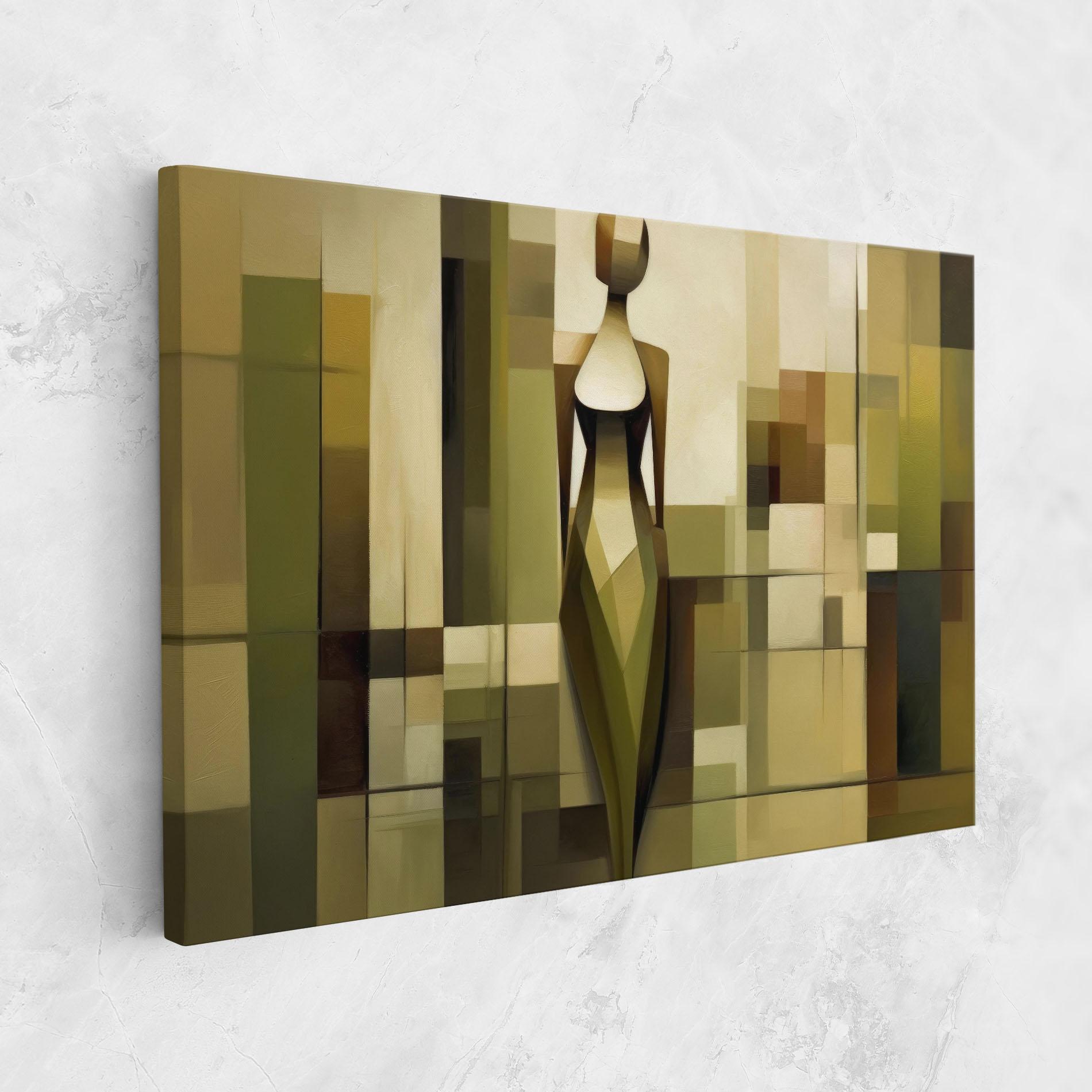 Vászonkép Olive Green Shilouete mockup 1