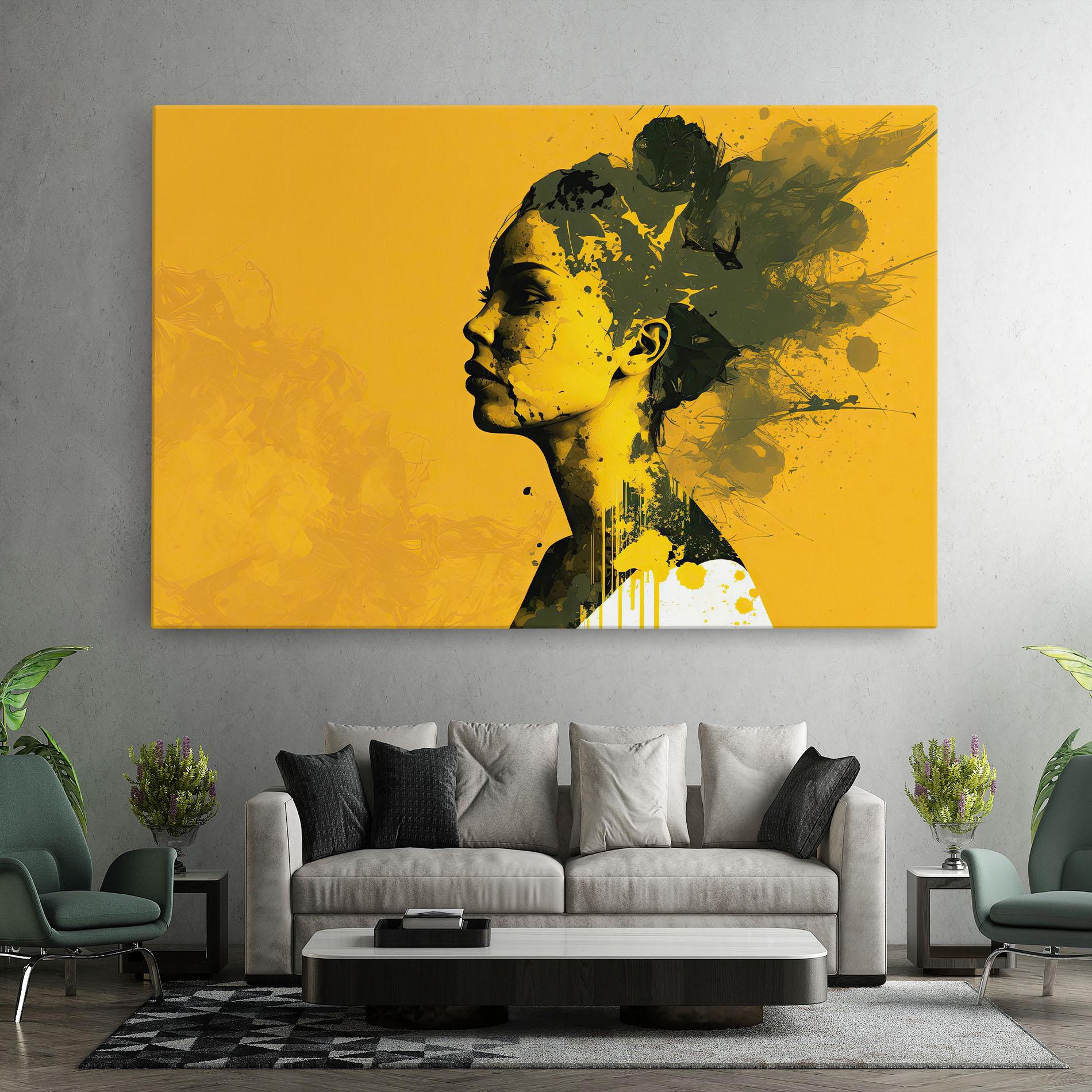 Vászonkép Thinking Yellow mockup 7