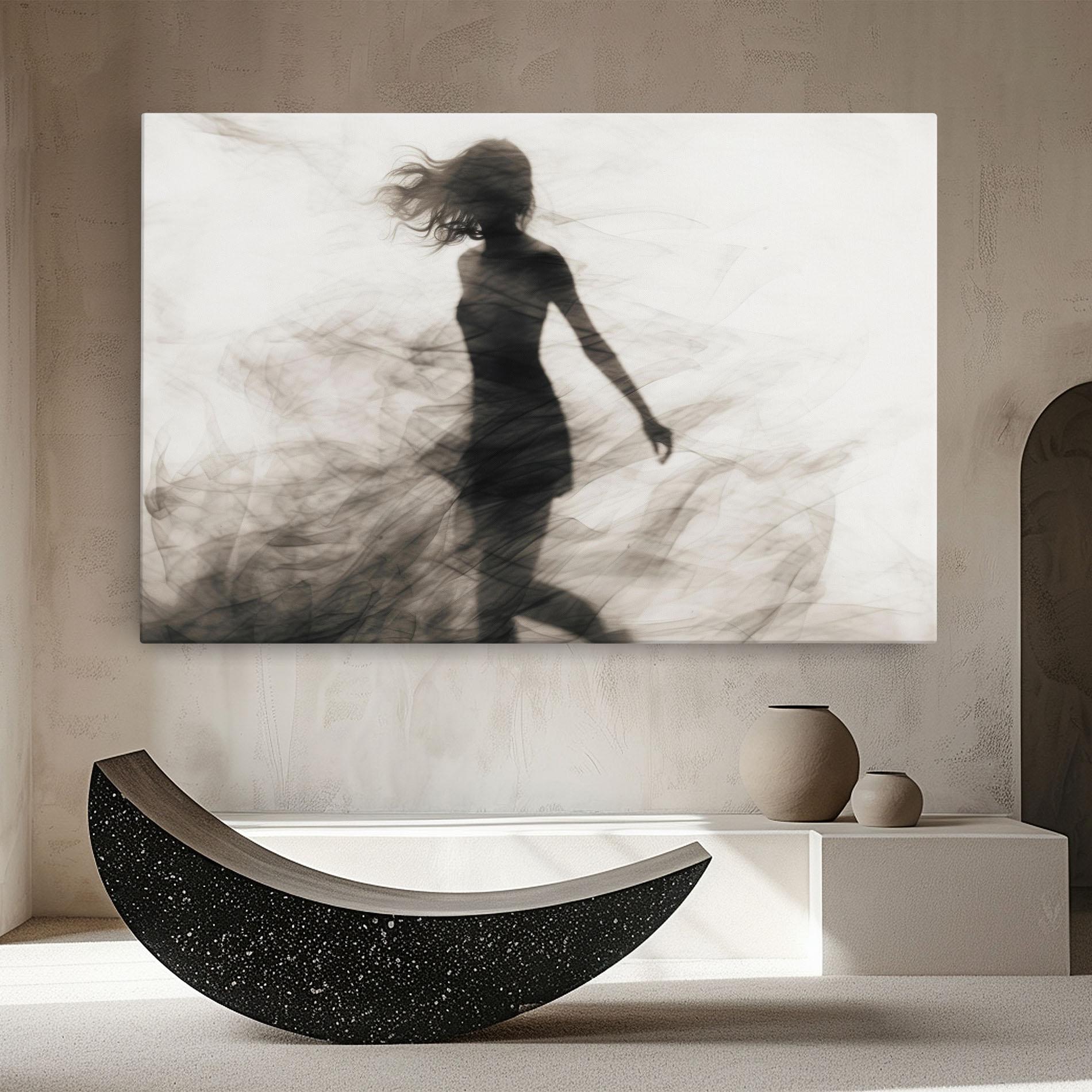 Vászonkép Smoke Girl Shilouette mockup 8