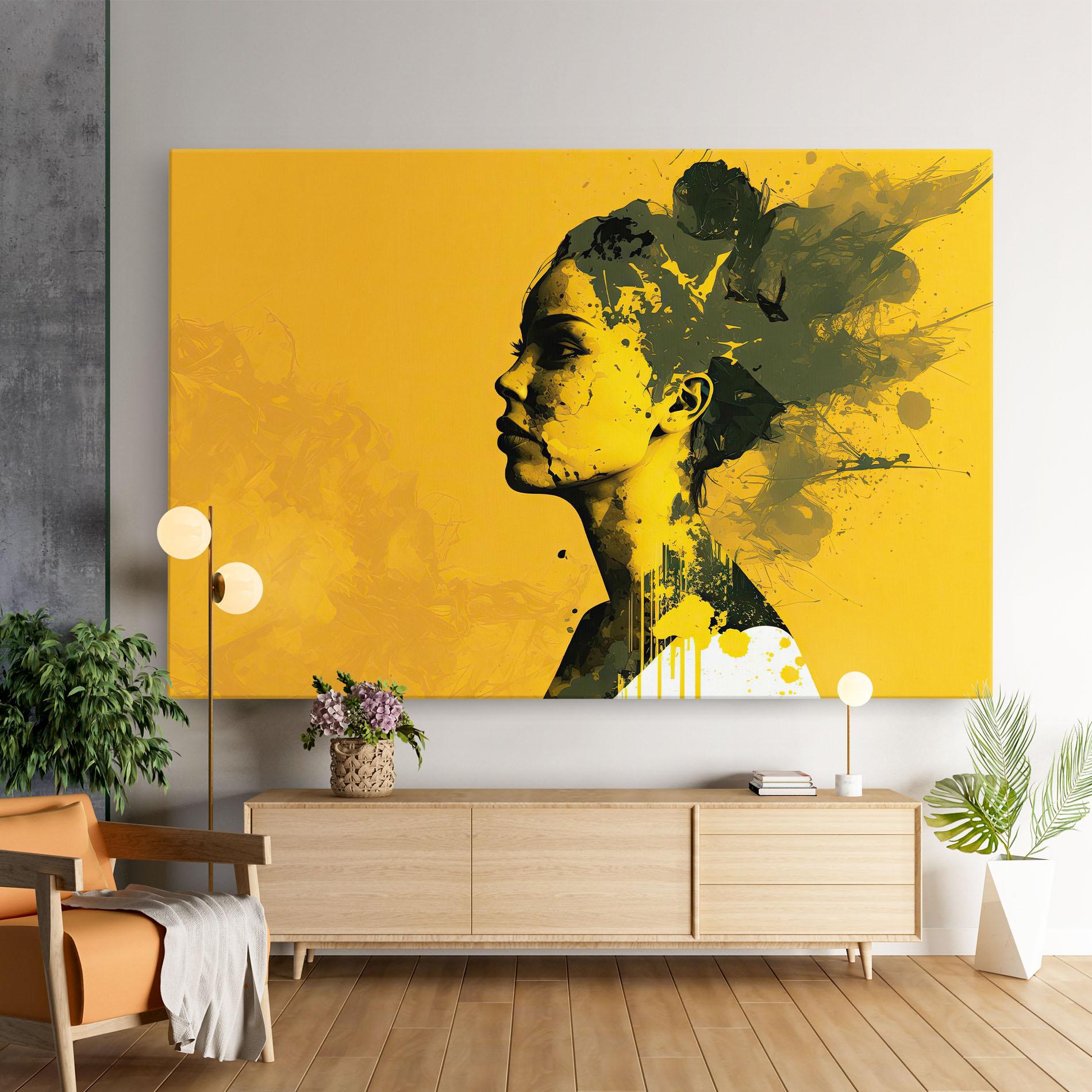 Vászonkép Thinking Yellow mockup 9