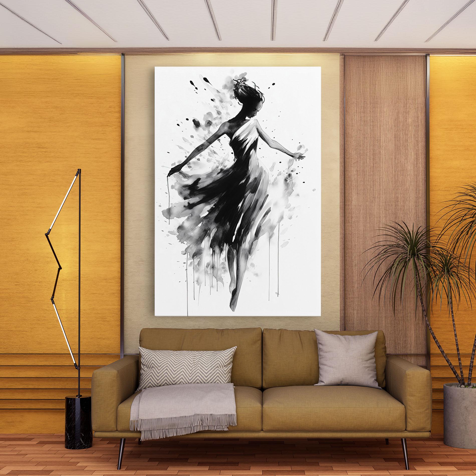 Vászonkép Beautiful Dancing Woman mockup 9