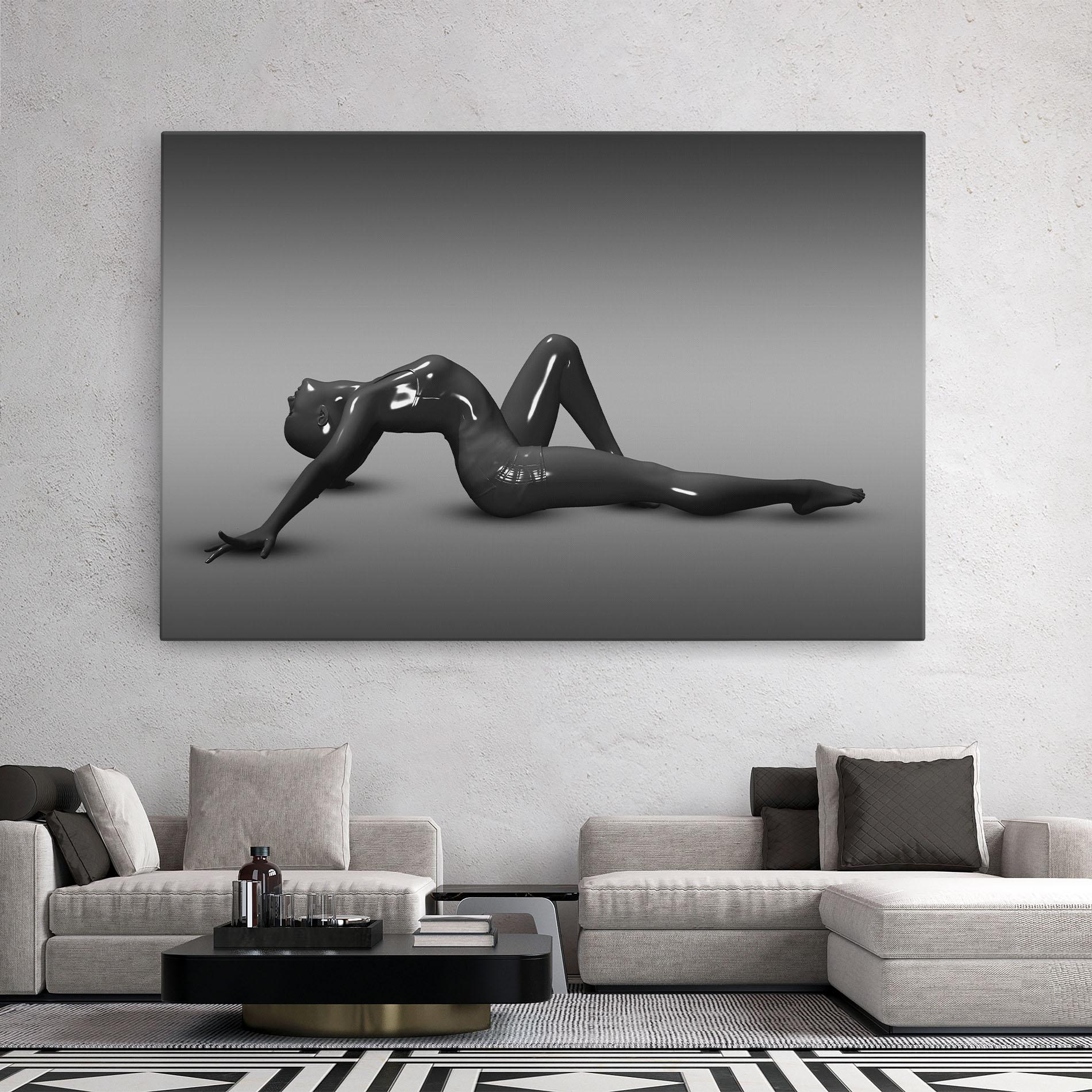 Vászonkép 3d Black Female mockup 2