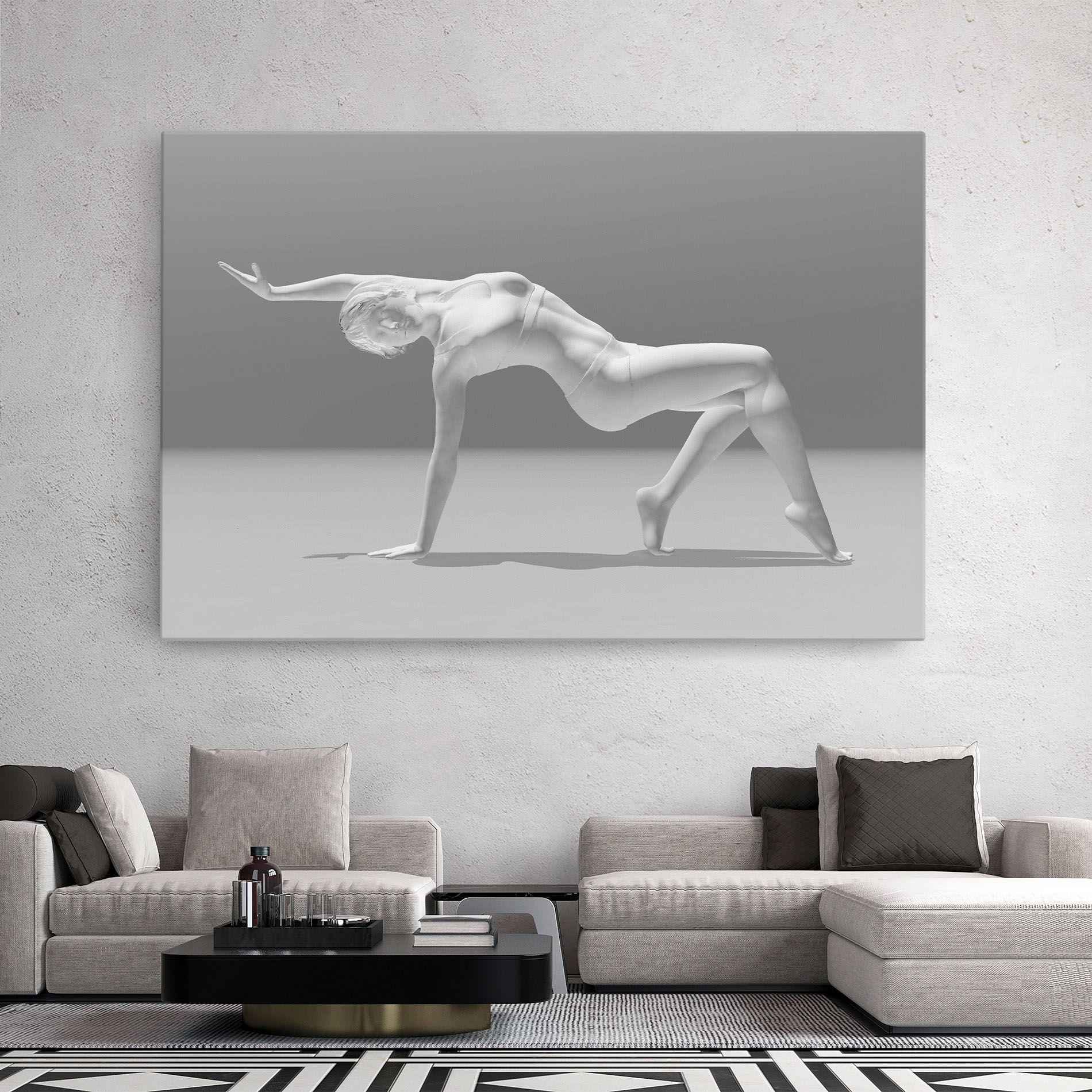 3d Gymnastic Pose mockup 2