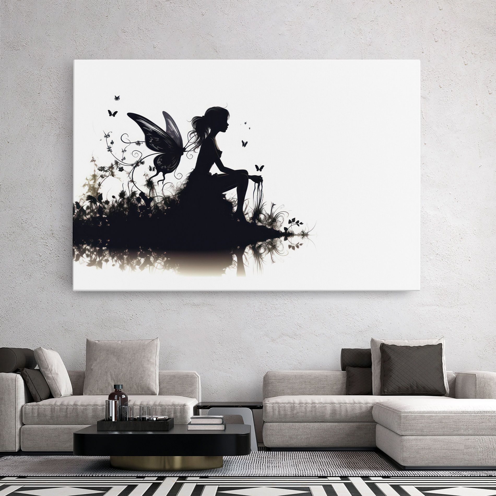 Butterfly Woman Shilouette mockup 2