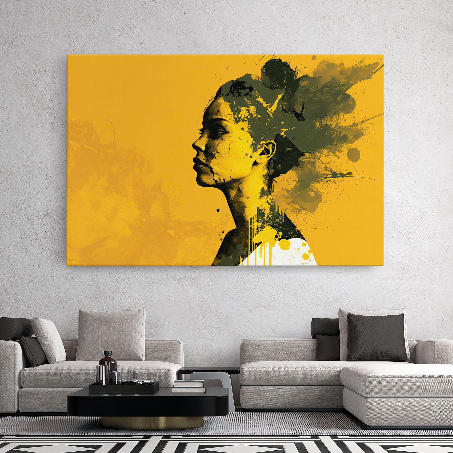 Vászonkép Thinking Yellow mockup 2