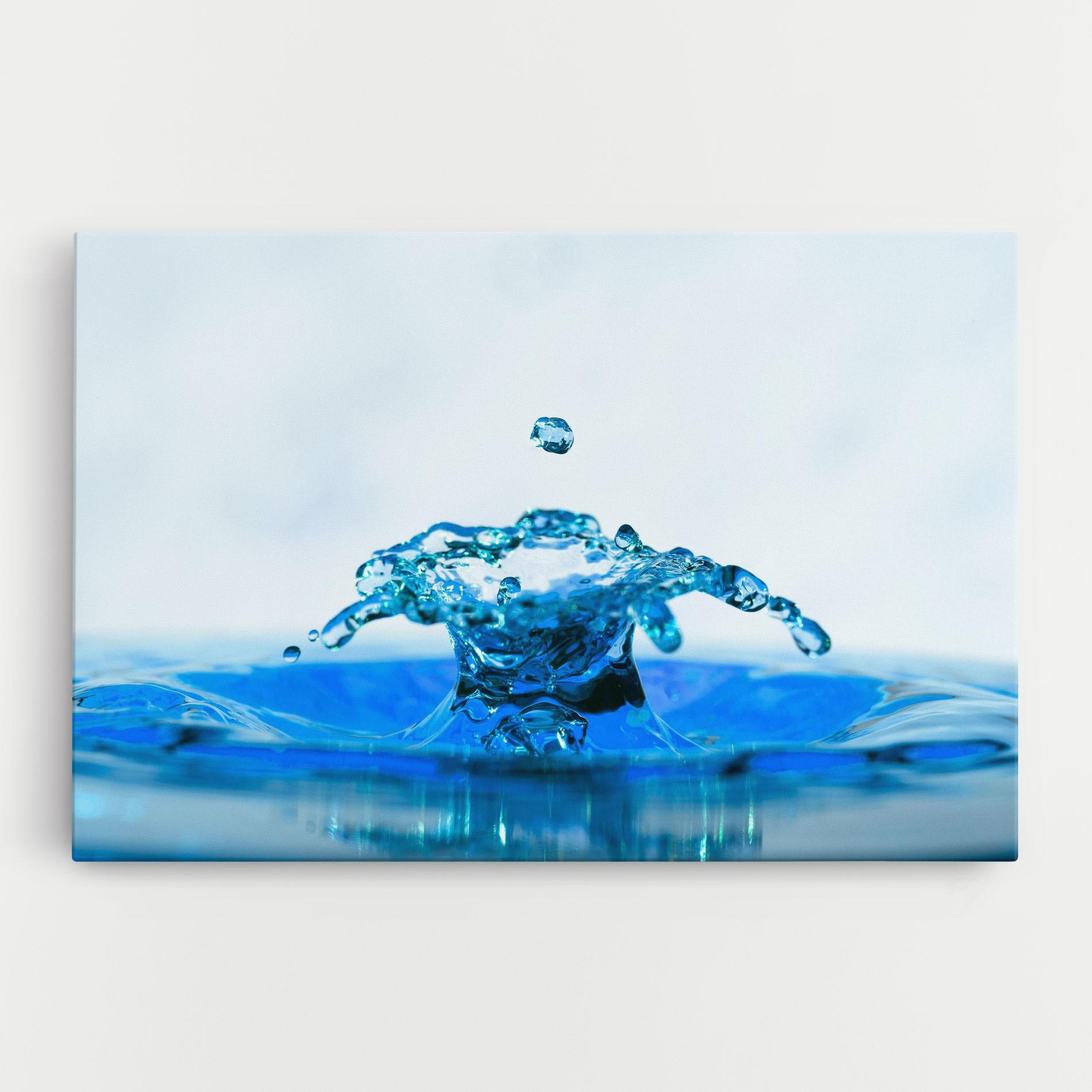 Vászonkép Blue Water Splash mockup 0