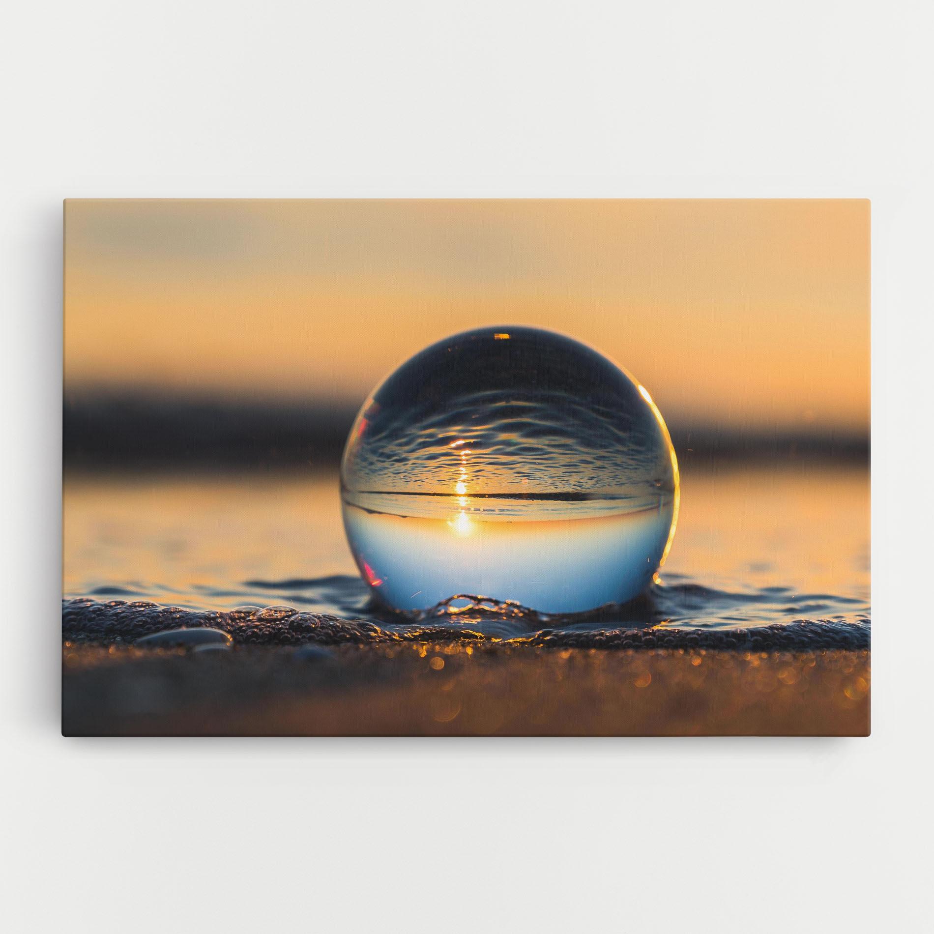 Vászonkép Water Bubble Reflecting mockup 0